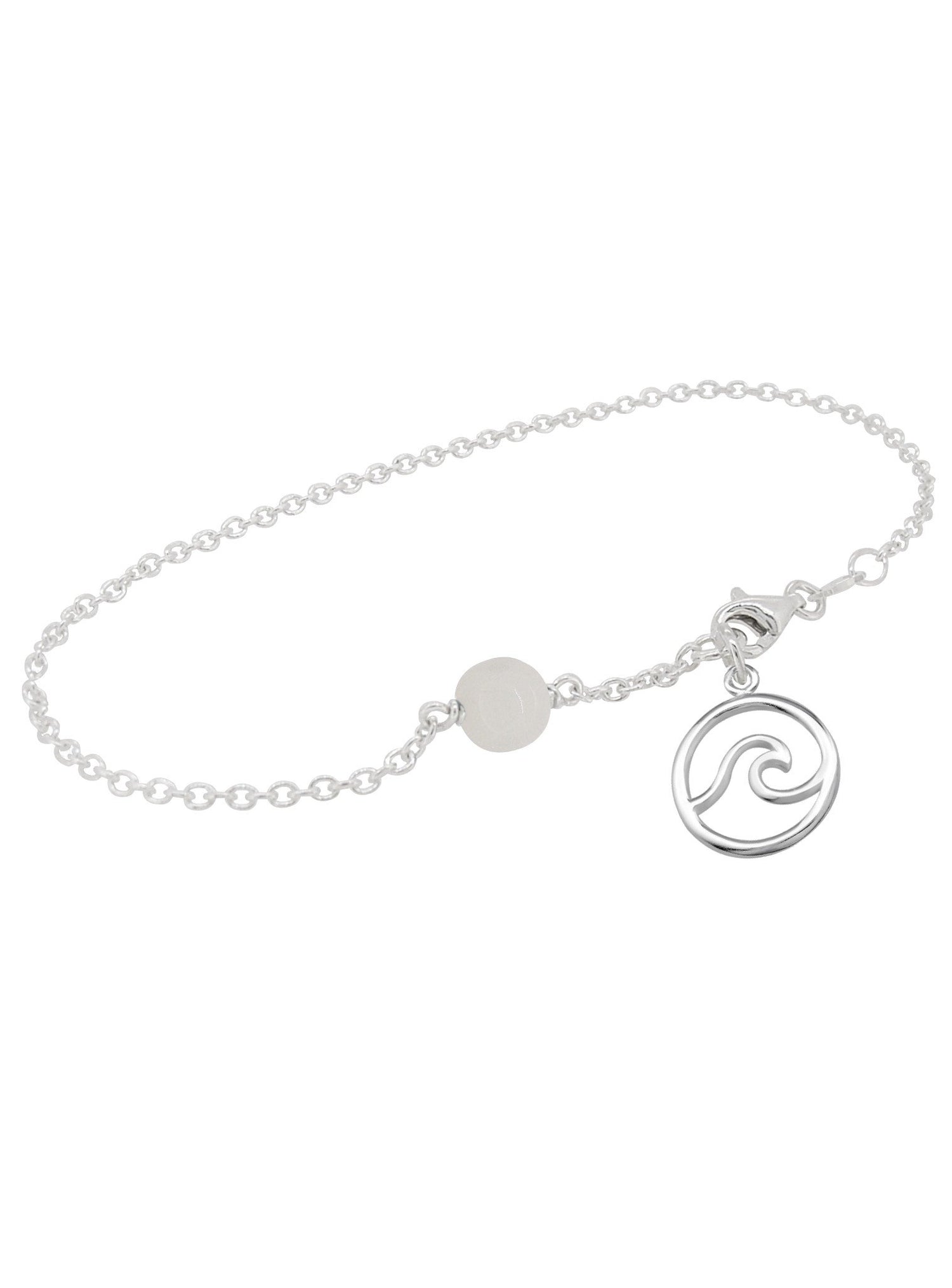 Ocean Wave Moonstone Minimalist Charm Bracelet Love Britty