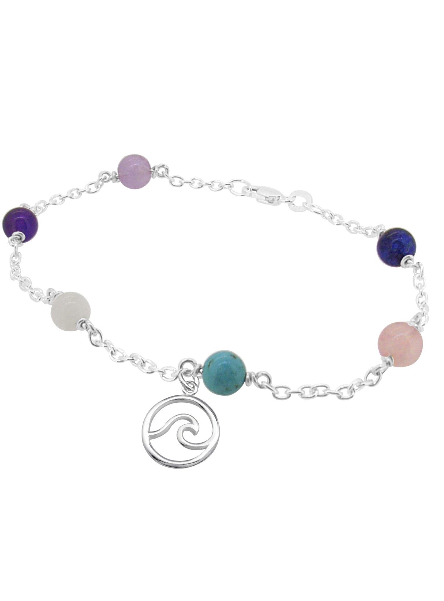 Shoreline Sunset Minimalist Wave Charm Bracelet Love Britty
