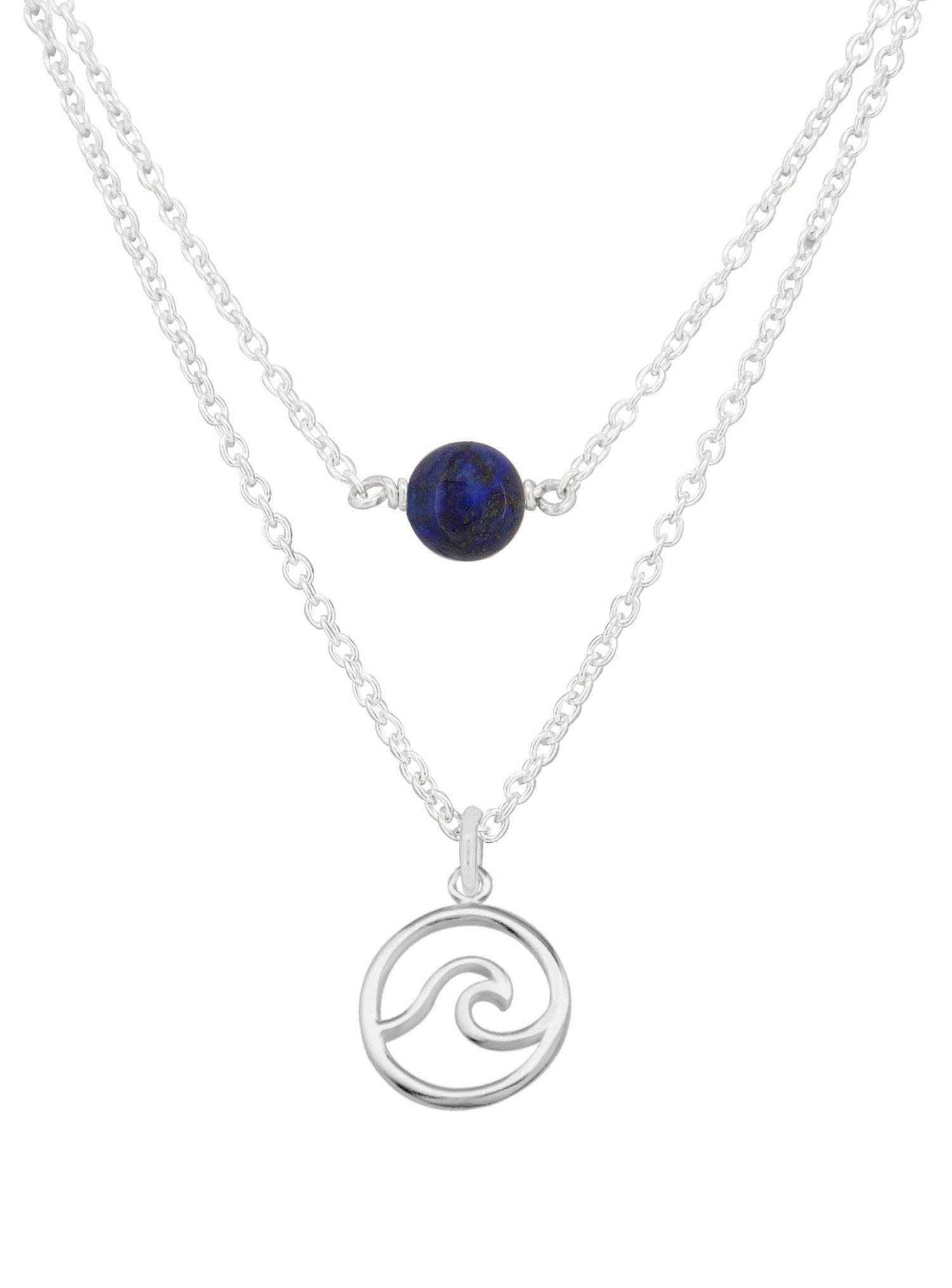 Ocean Wave Lapis Minimalist Layered Necklace Love Britty