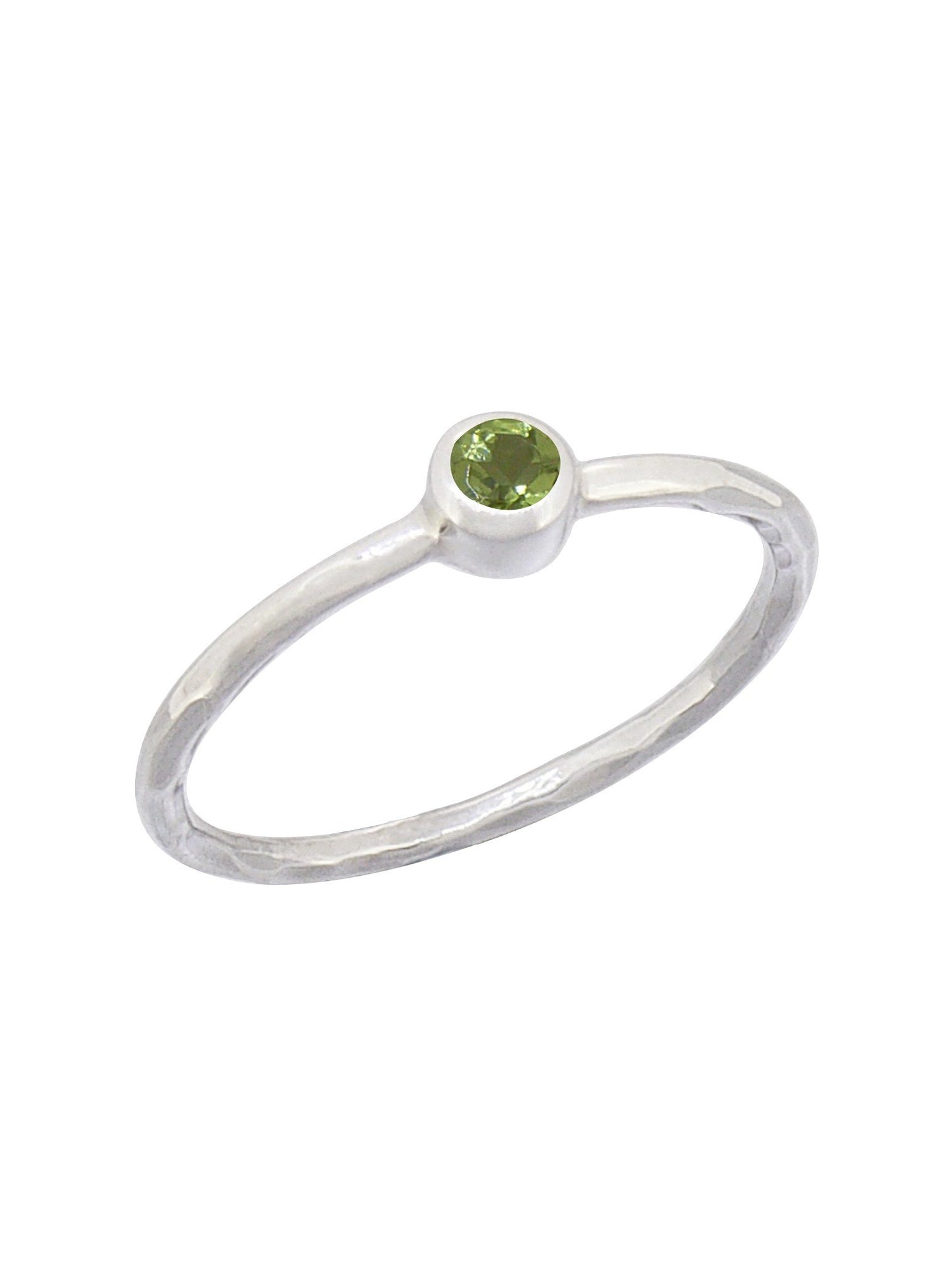 Gemstone Stacking Ring With Peridot in Sterling Silver Love Britty