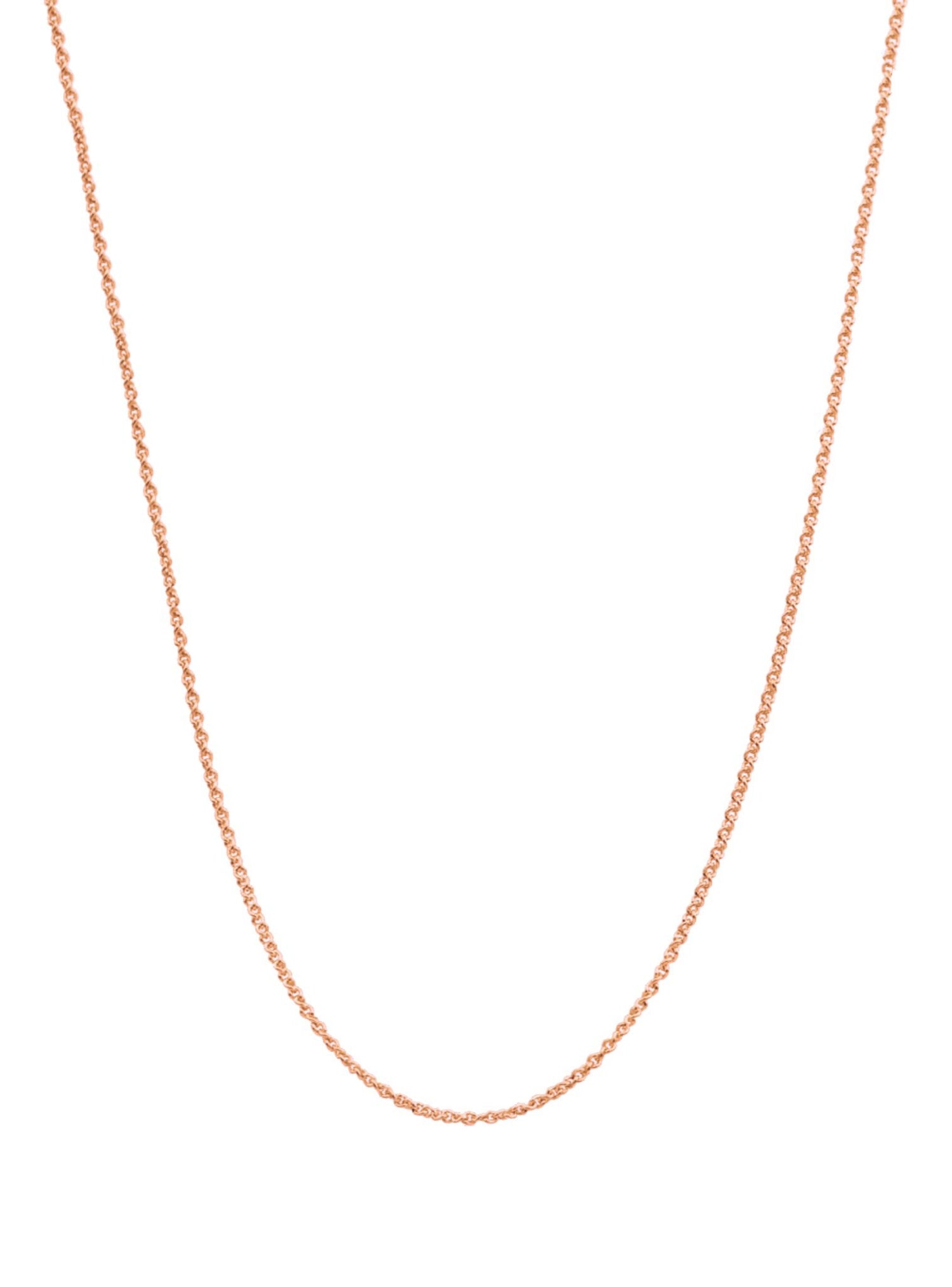 Cable Trace Necklace Chain in Solid 9ct Rose Gold All Sizes
