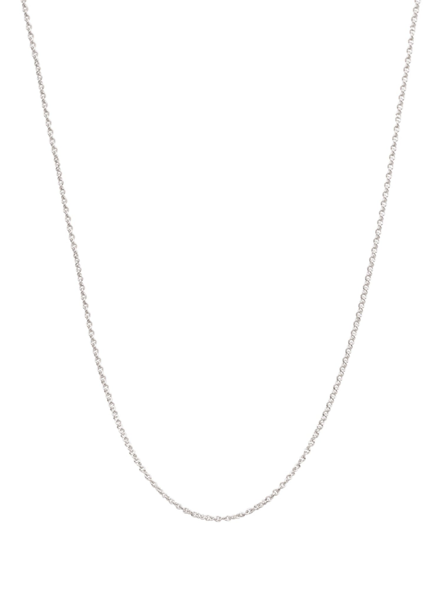 Cable Trace Necklace Chain in Solid 9ct White Gold All Sizes
