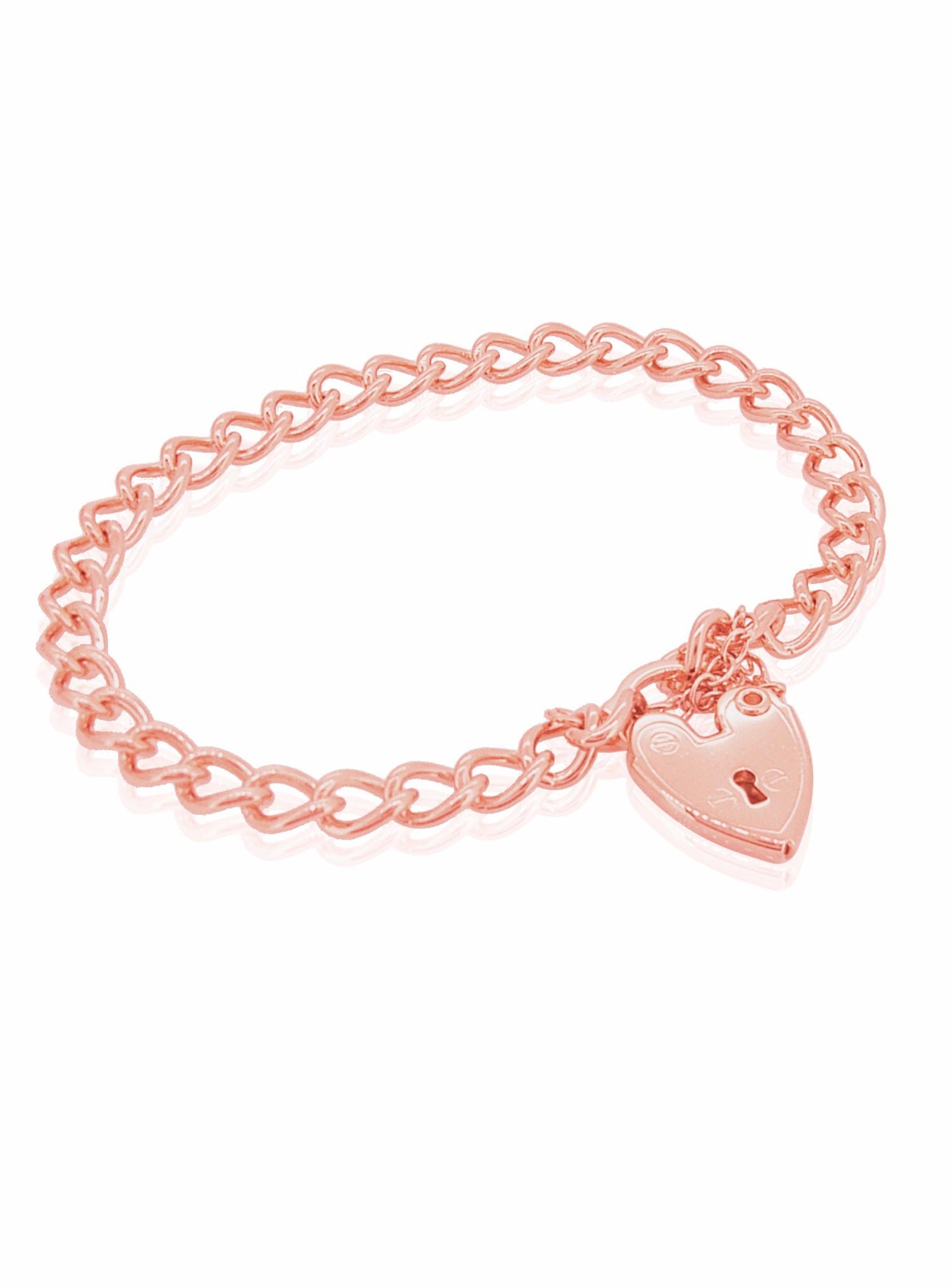 Rose Gold Plated Padlock Bracelet