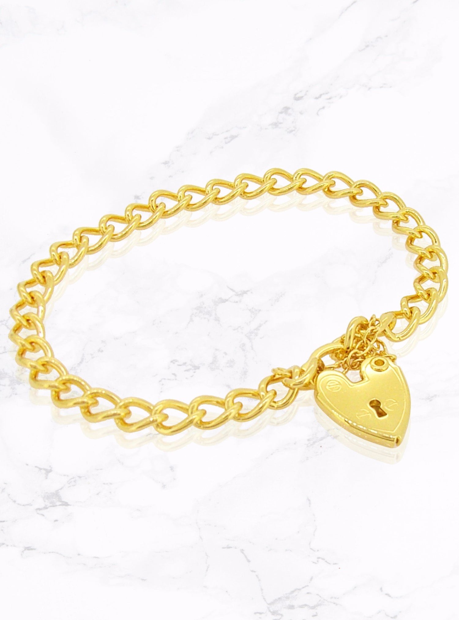 Gold Plated Padlock Bracelet