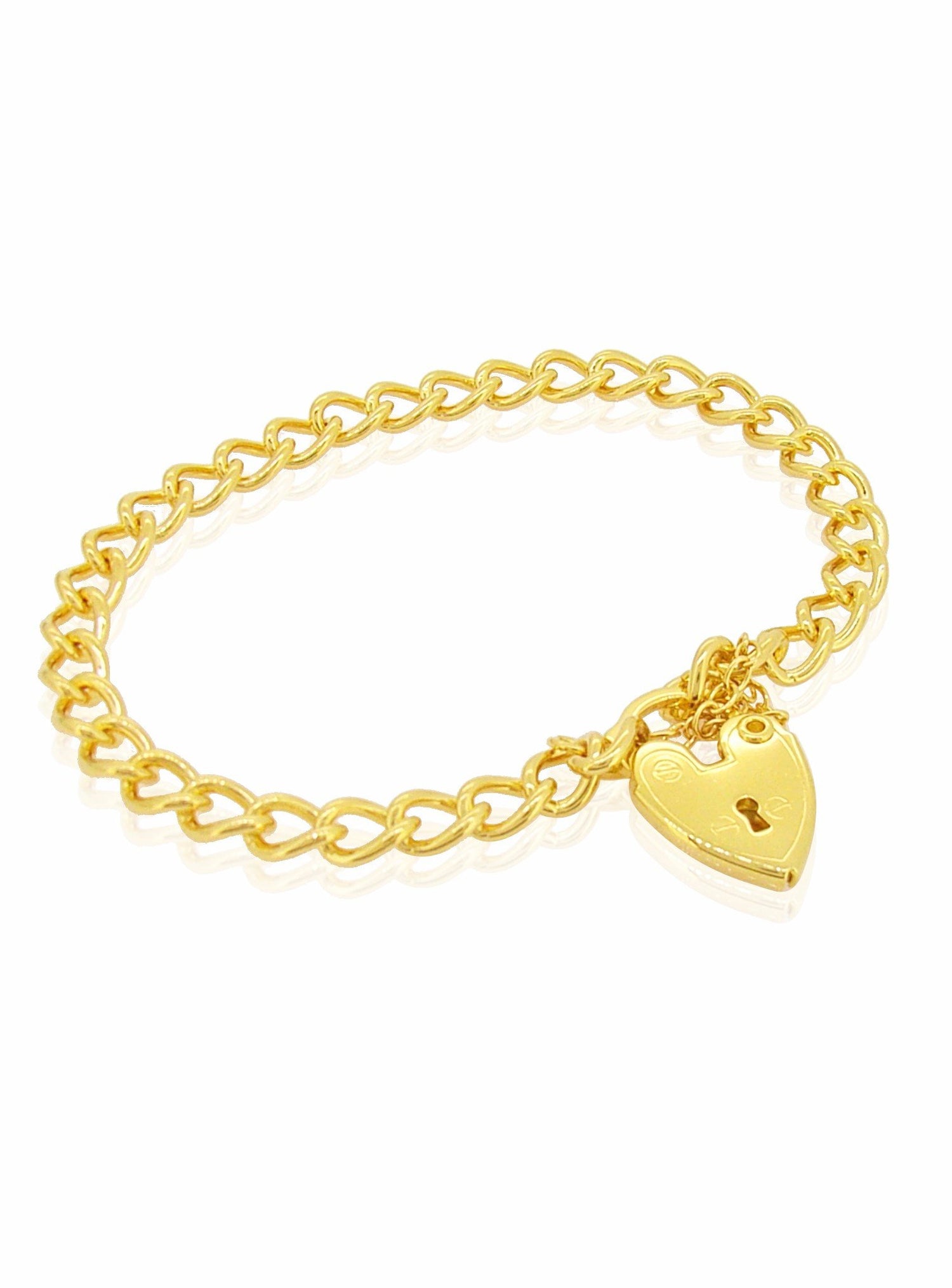 Gold Plated Padlock Bracelet