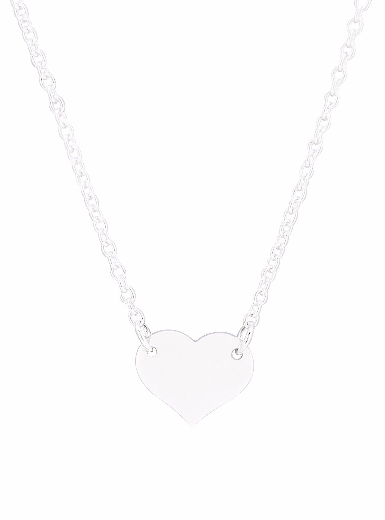 Minimalist Sweet Love Heart Tag Charm Necklace