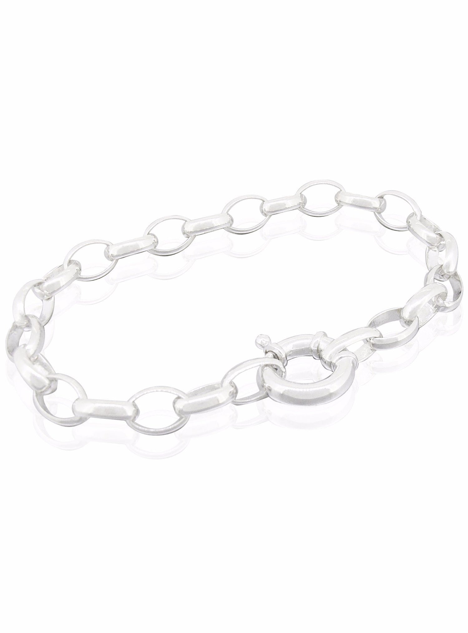 Reagan Oval Belcher Bracelet With Feature Bolt Ring