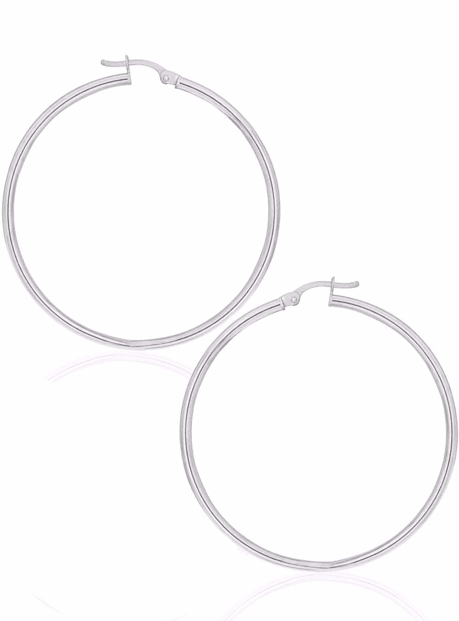 Reagan Gypsey Hoop Earrings in Steel