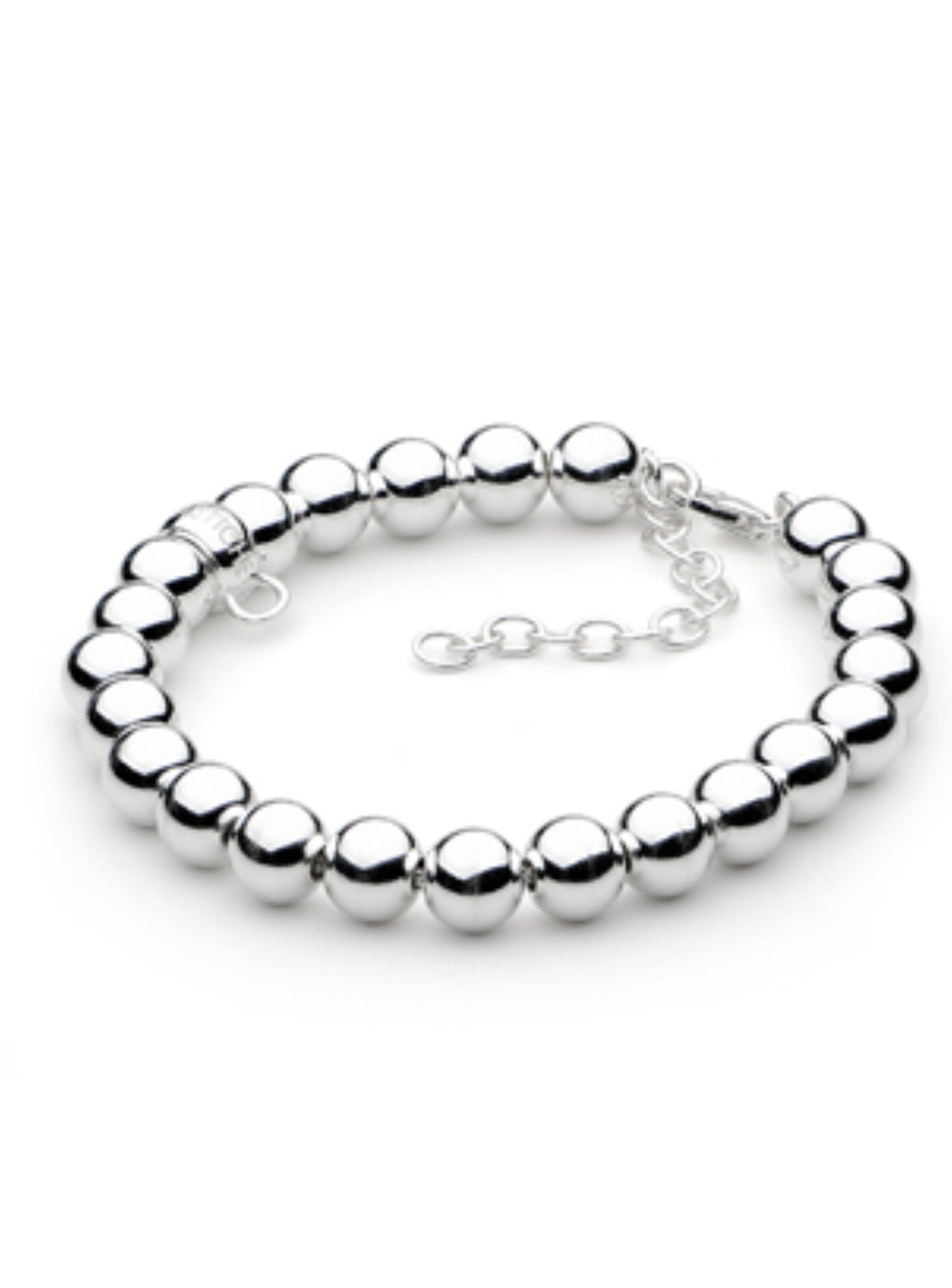 Ball Bead Bracelet in 8mm Sterling Silver