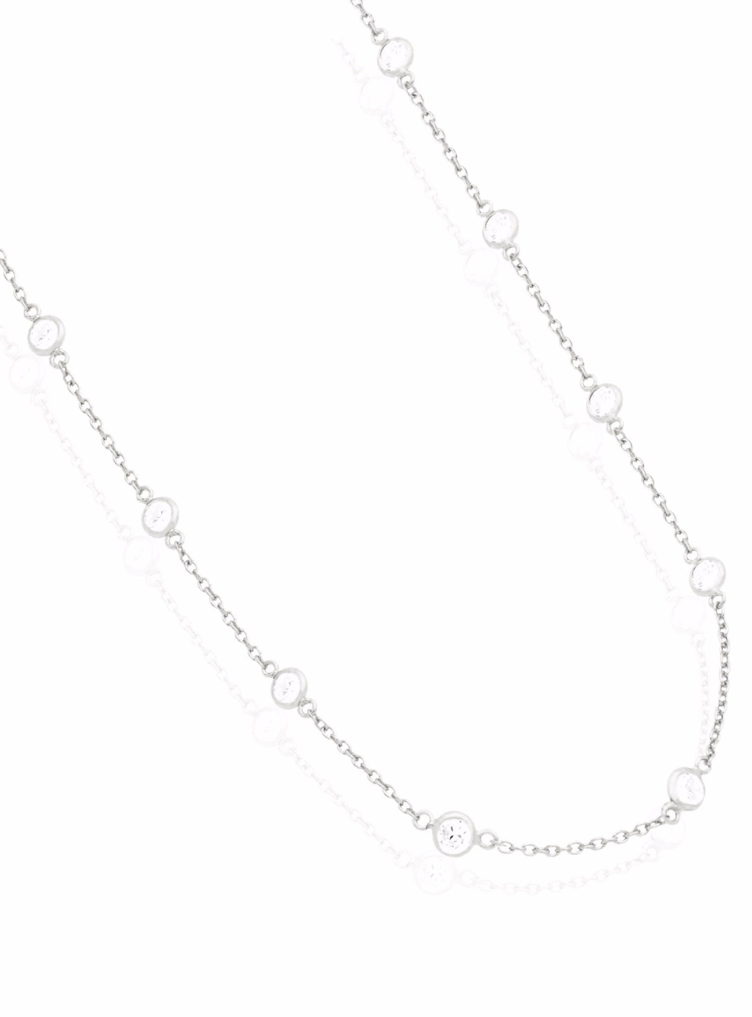 Taylor Cz by the Yard Necklace in Sterling Silver