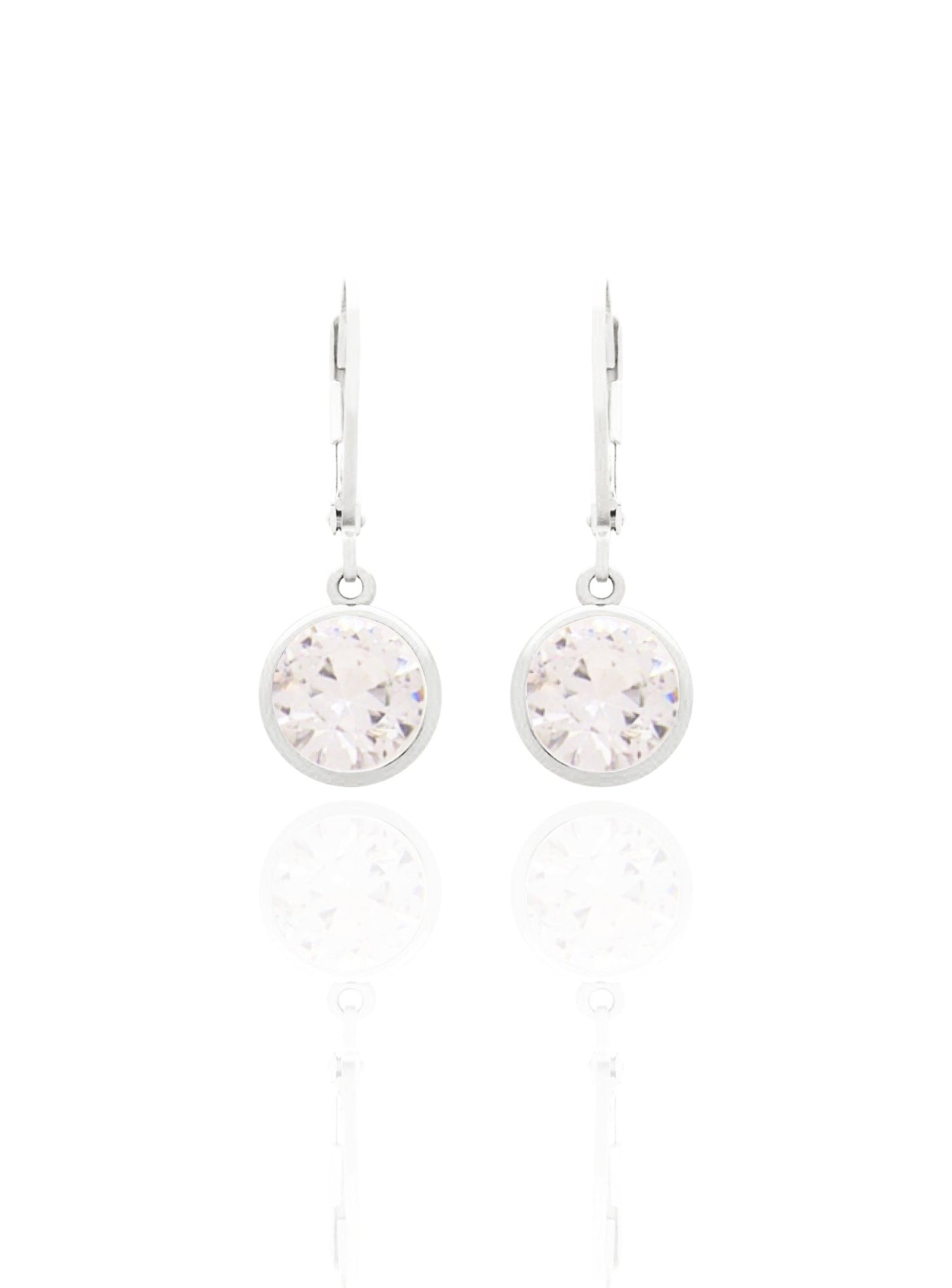 Taylor Cz Drop Earrings in Sterling Silver