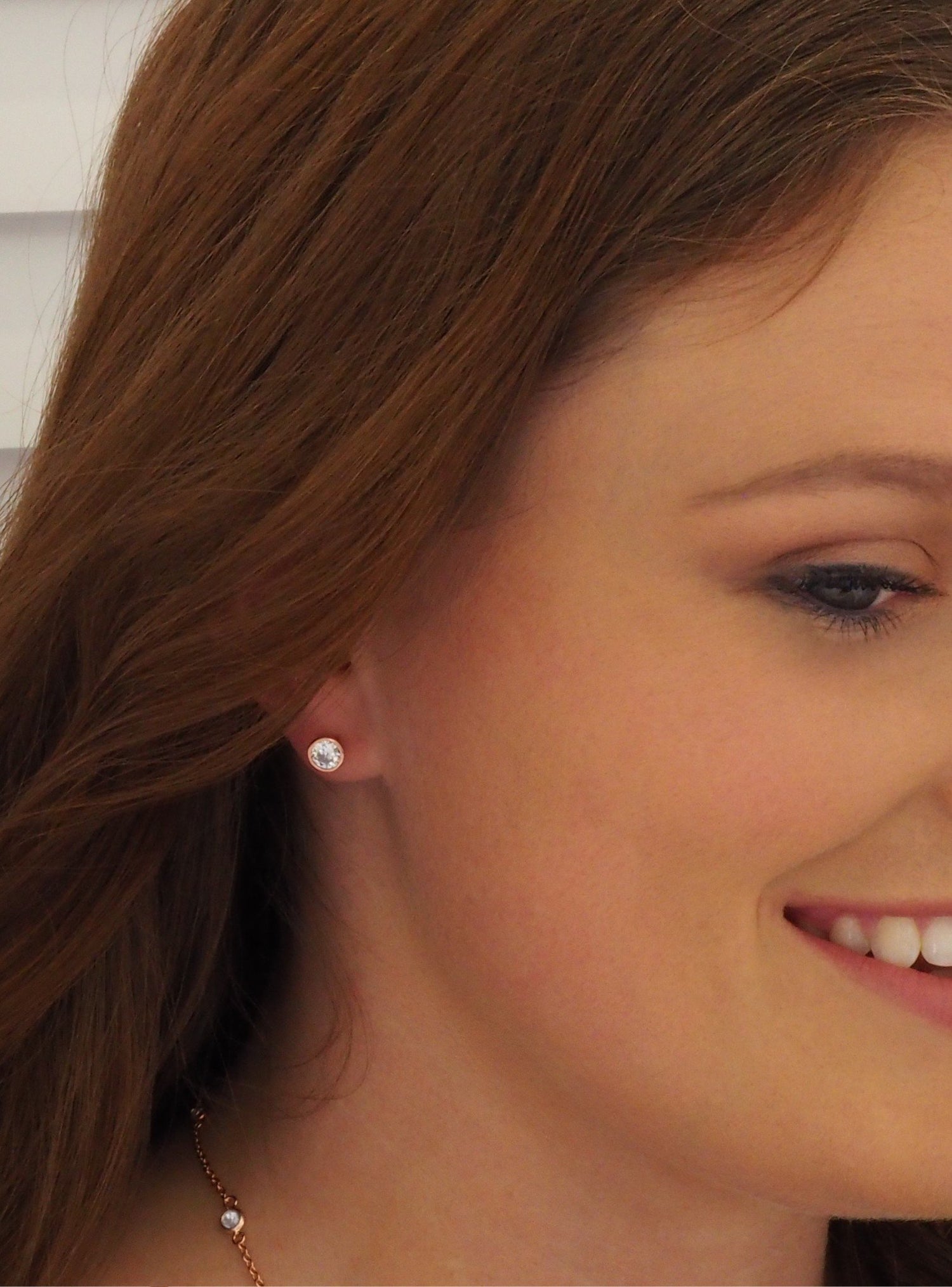 Taylor 5mm Cz Stud Earrings in Rose Gold