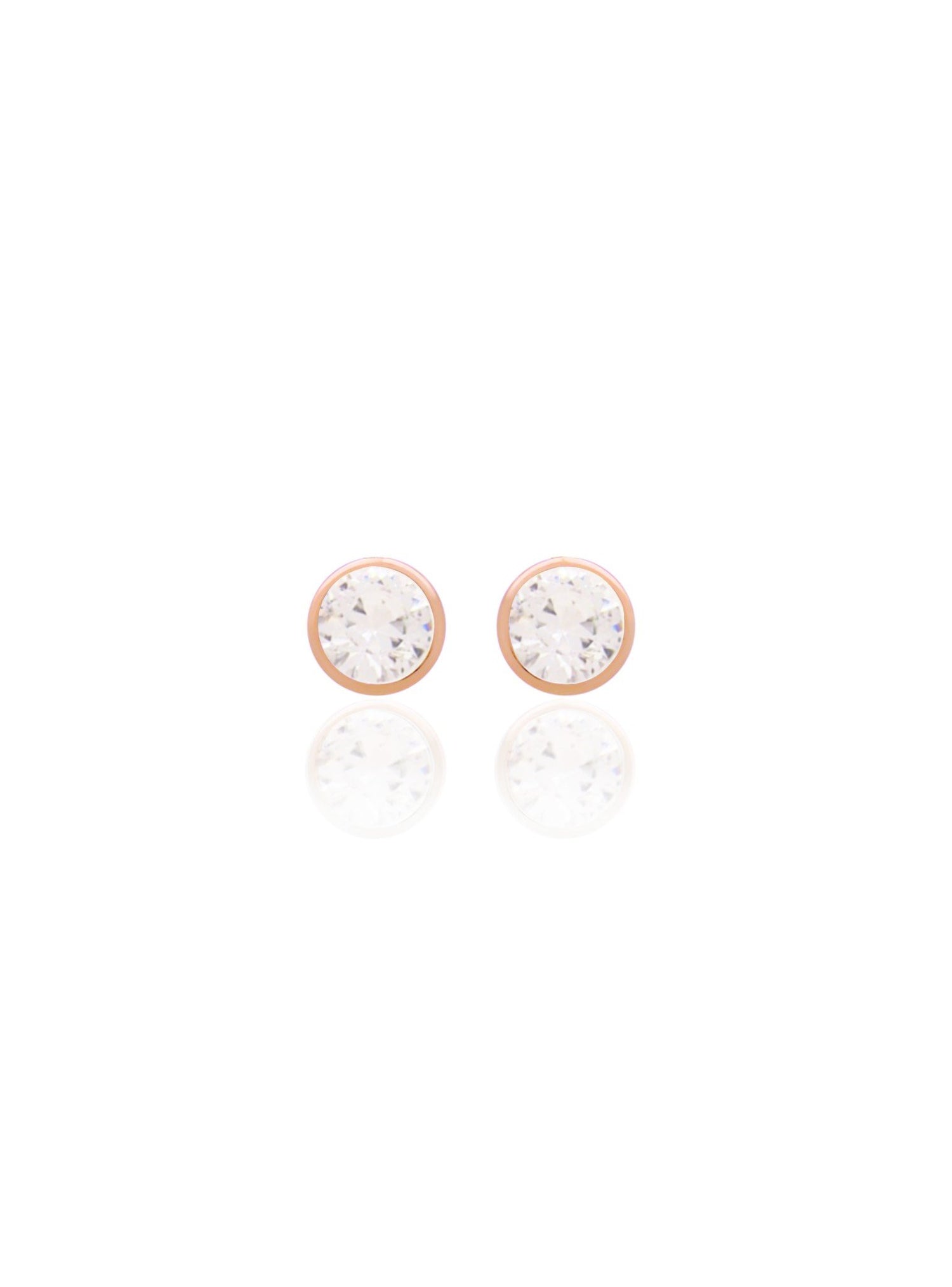 Taylor 3mm Cz Stud Earrings in Rose Gold