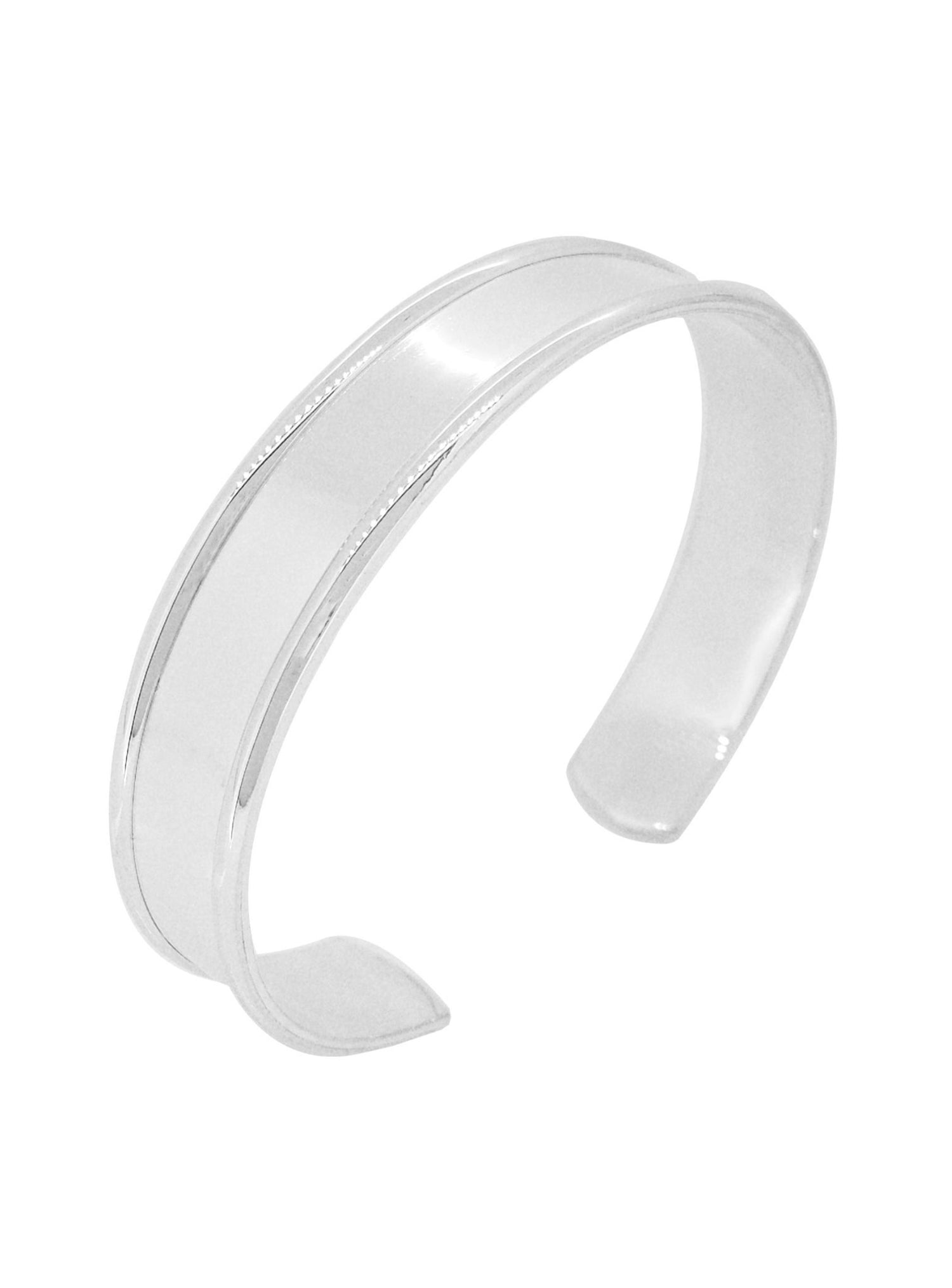Reagan Unisex Solid Silver Cuff Bangle