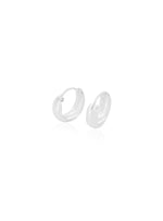 Small Huggie Hoop Earrings in Sterling Silver