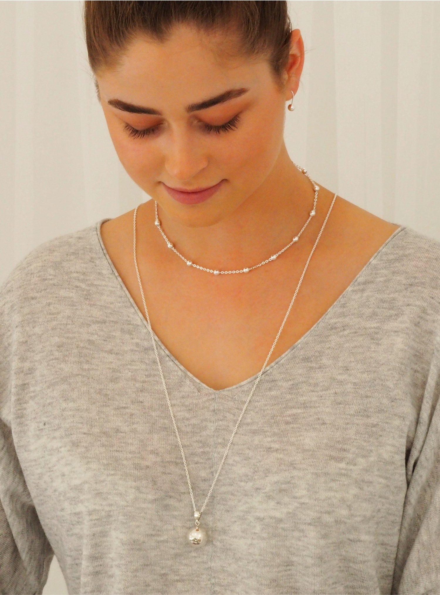Harmony Ball Bell Necklace Sterling Silver