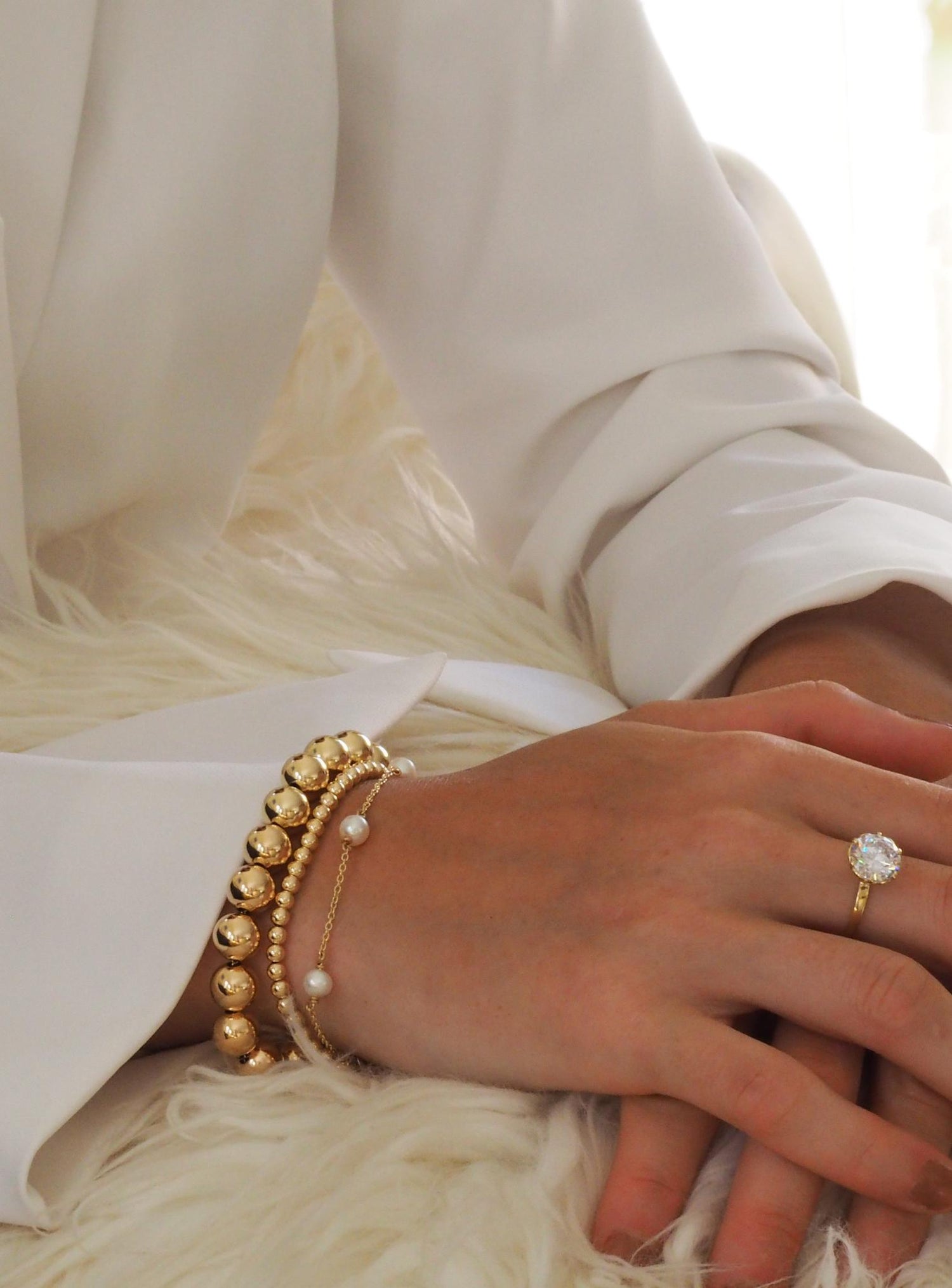 Coco Pearl Yard Bracelet in 9ct Gold