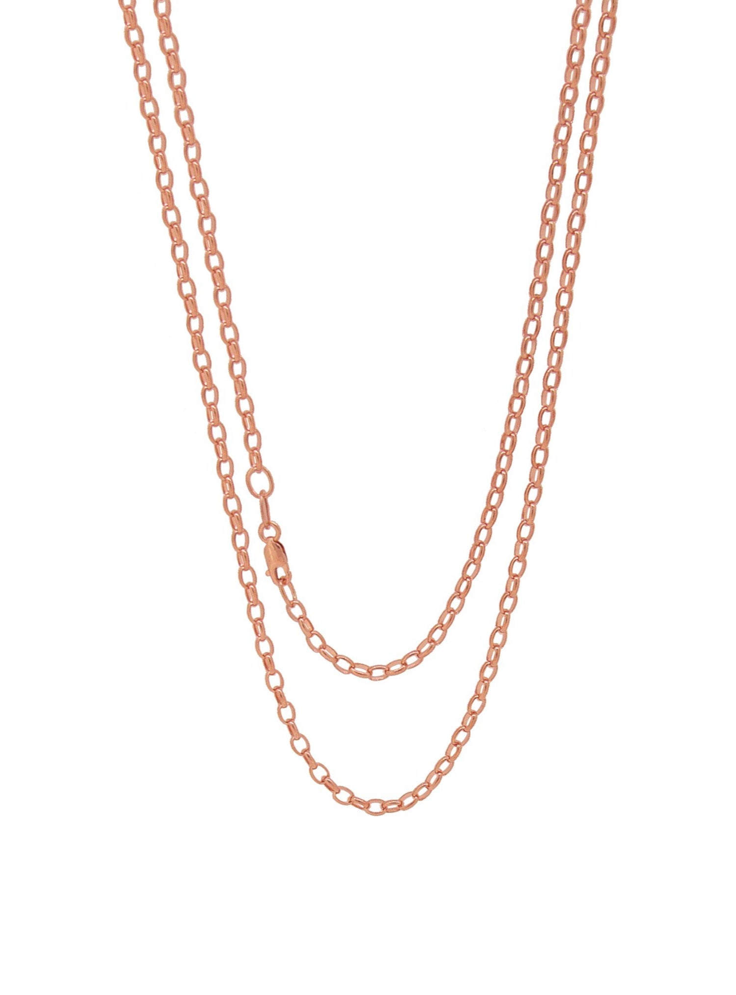 Anklet Oval Belcher Chain in 9ct Rose Gold
