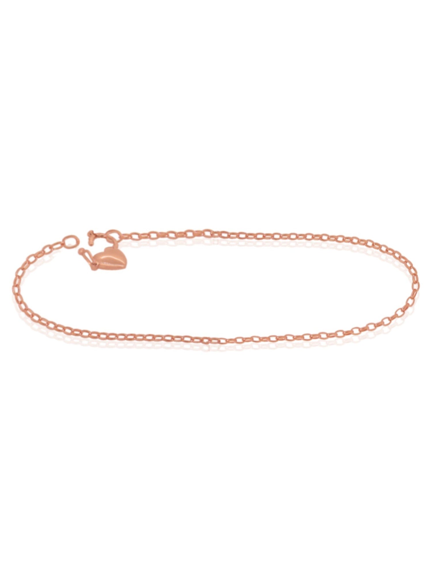 Baby Child Belcher Padlock Bracelet in 9ct Rose Gold