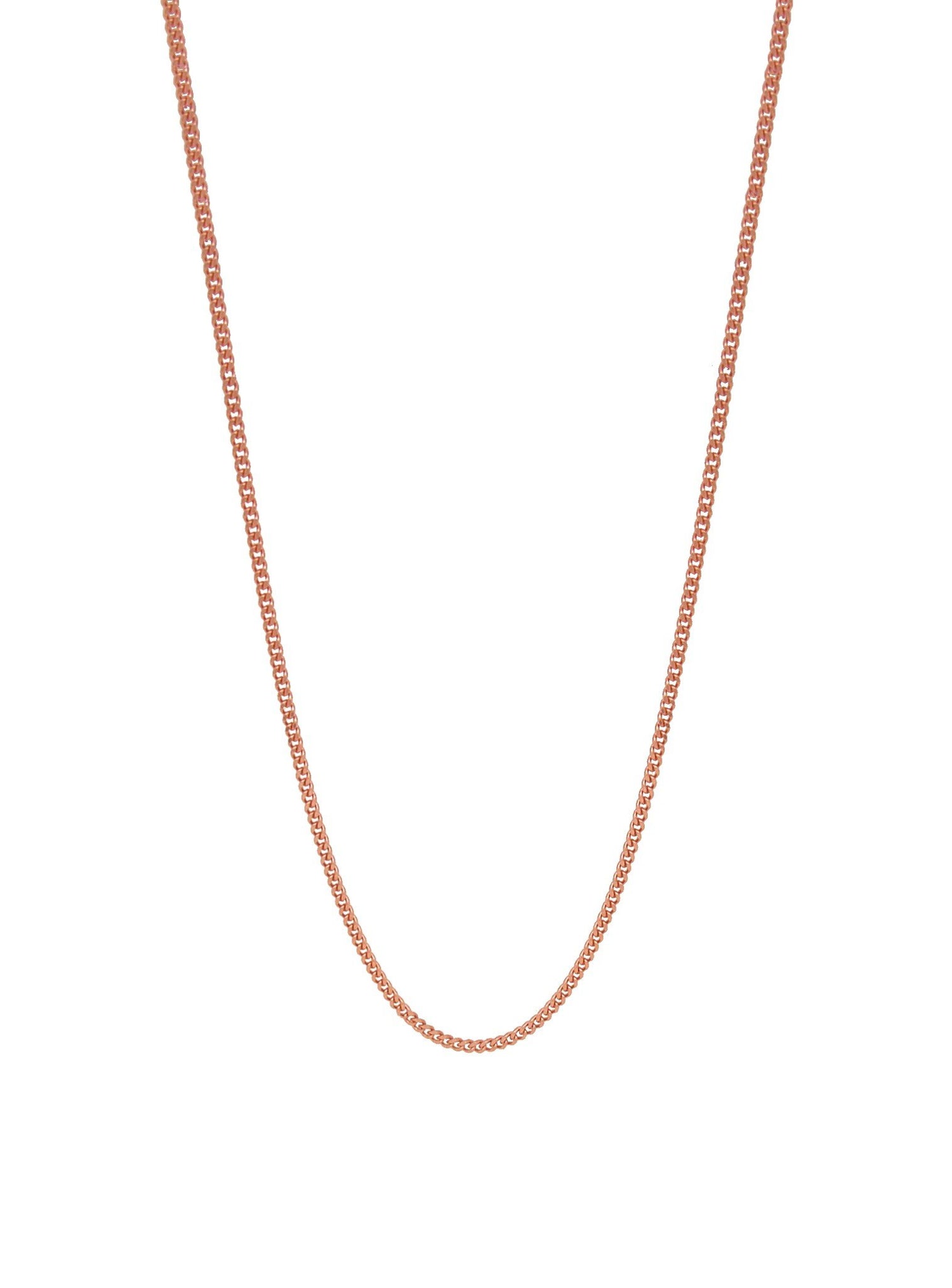 Simple Curb Necklace Chain in 9ct Rose Gold