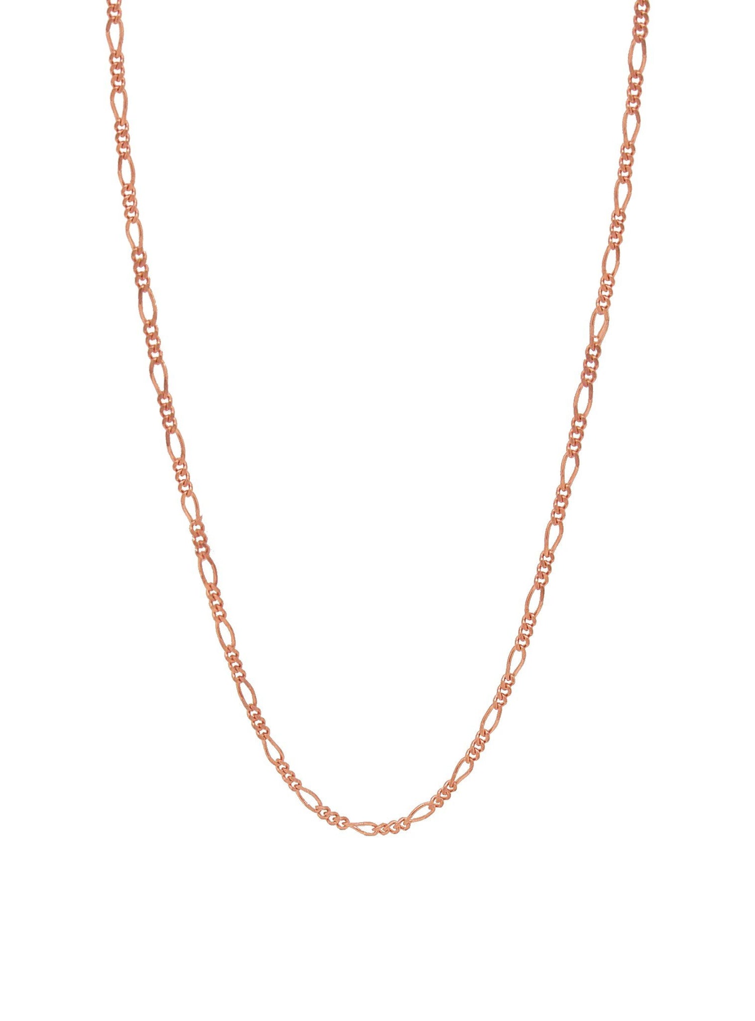 Figaro Necklace Chain in 9ct Rose Gold
