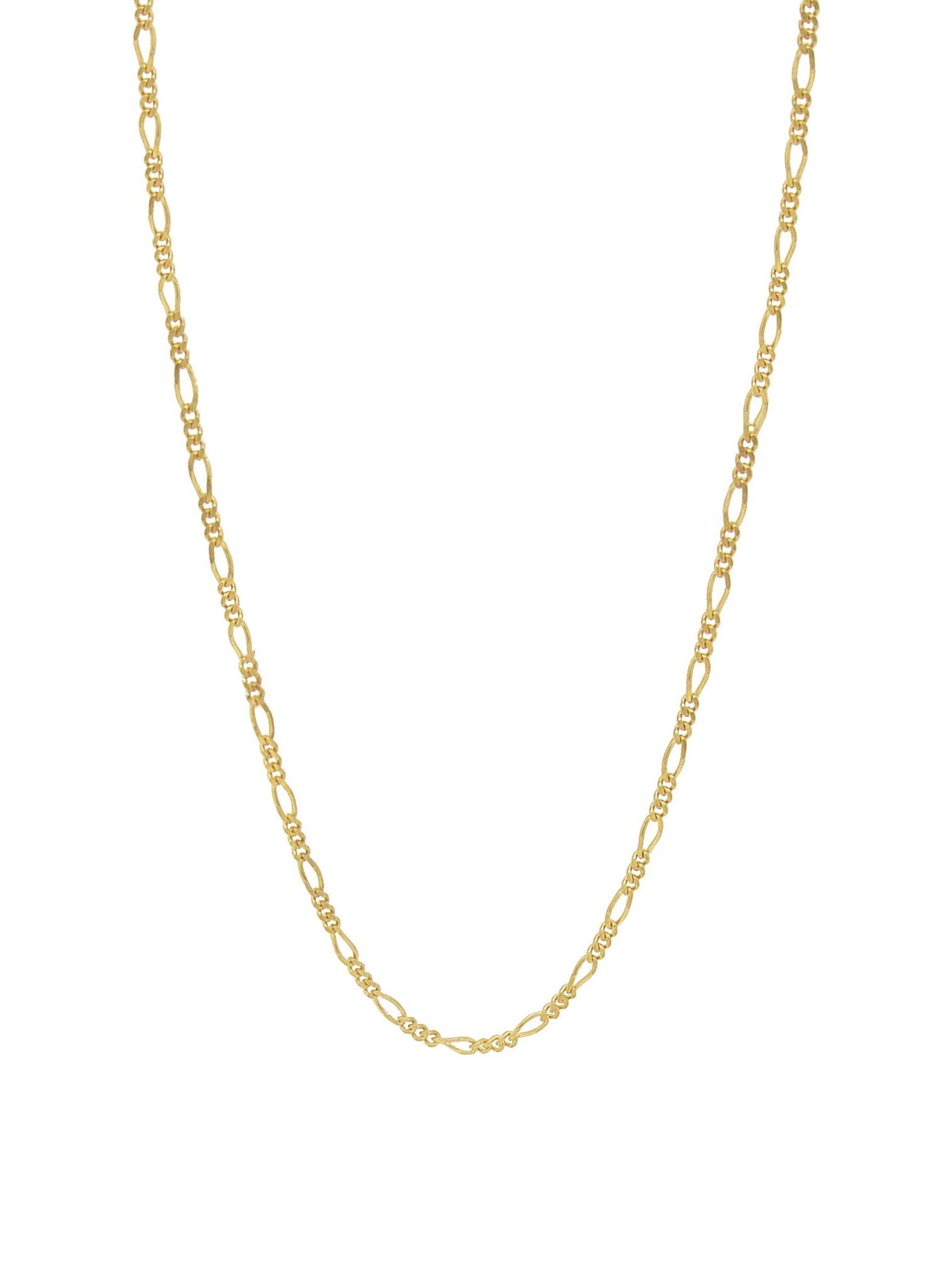 Figaro Necklace Chain in 9ct Yellow Gold