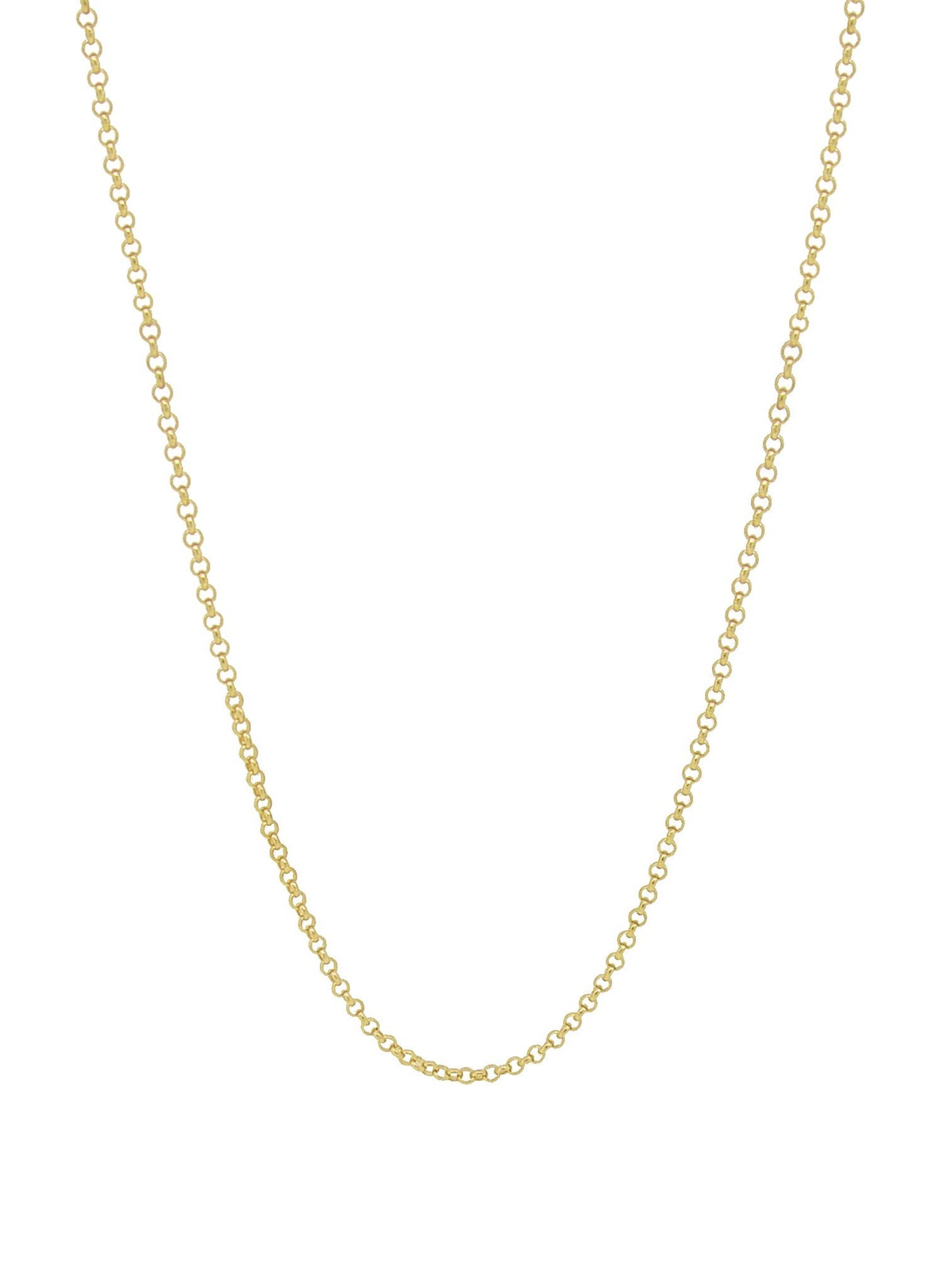 Round Belcher Necklace Chain in 9ct Yellow Gold