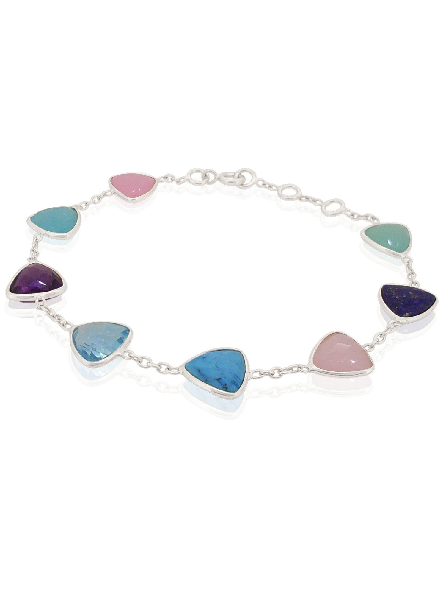 Showcase Multi Gemstone Bracelet in Sterling Silver