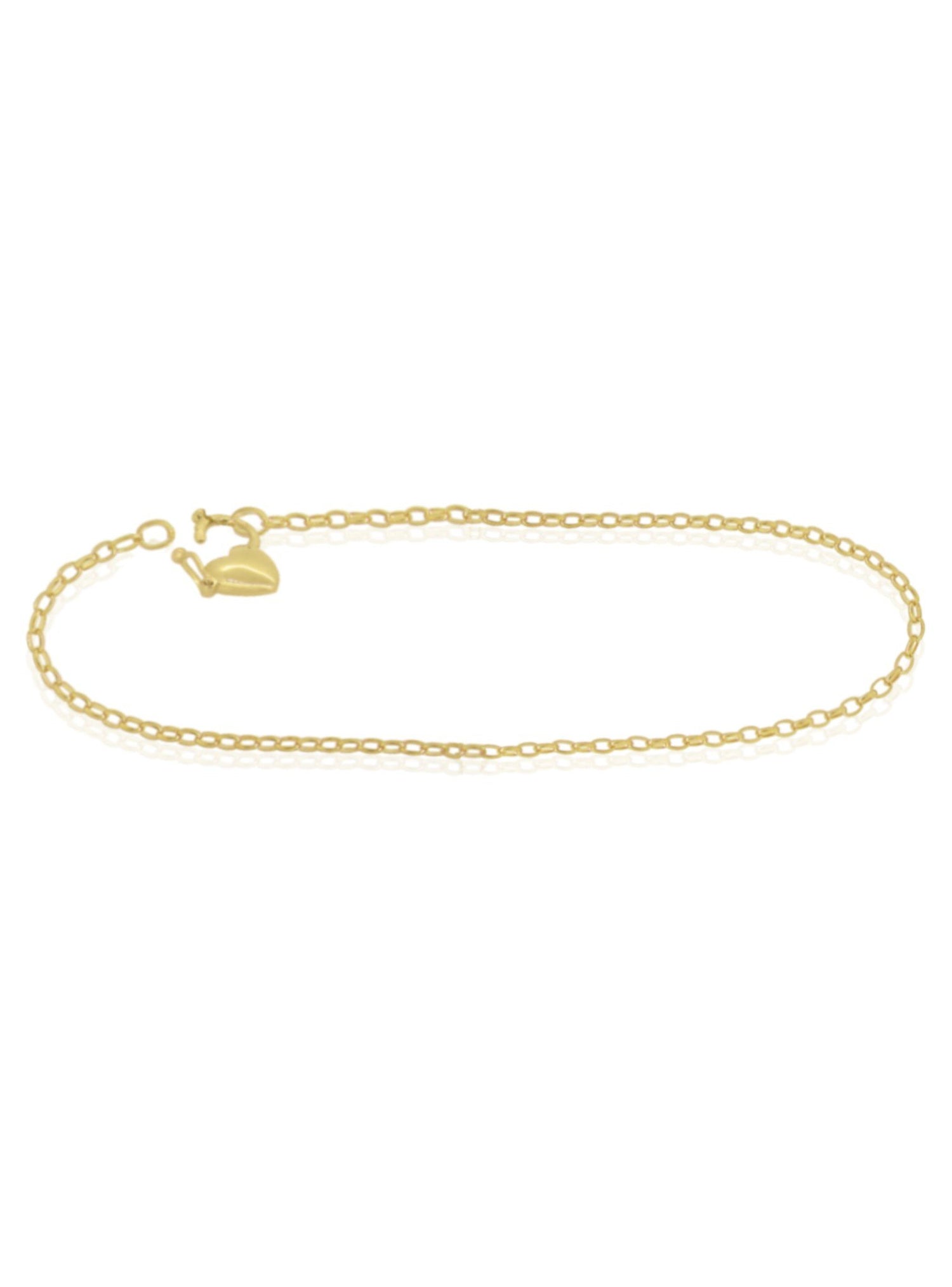 Baby Child Belcher Padlock Bracelet in 9ct Yellow Gold