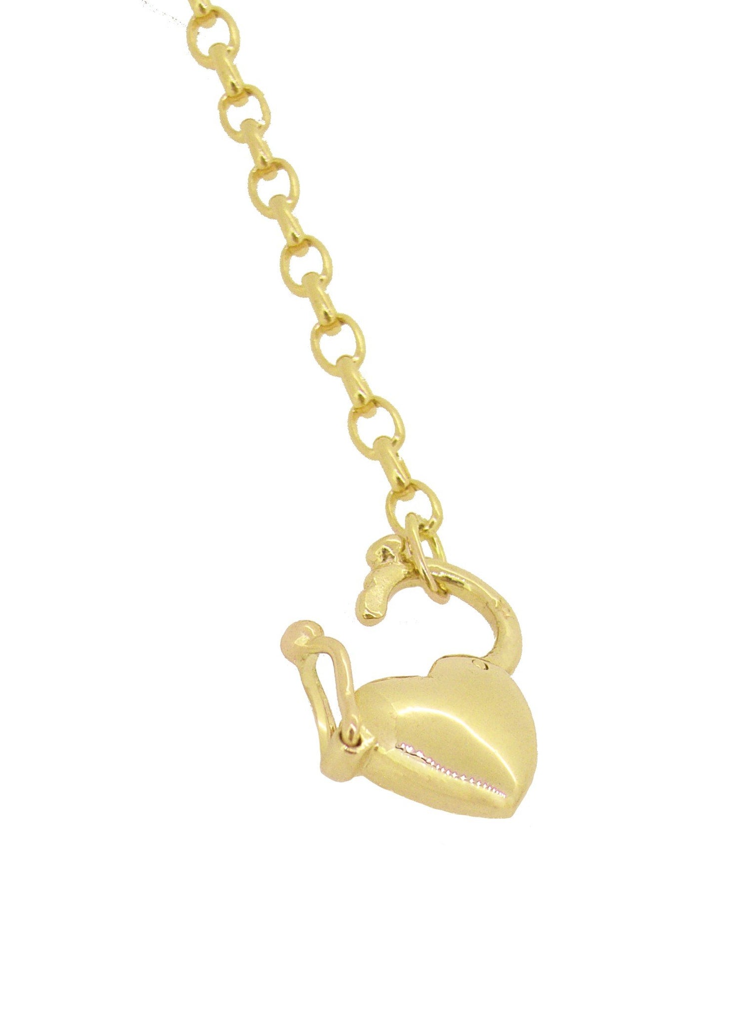 Baby Child Belcher Padlock Bracelet in 9ct Yellow Gold