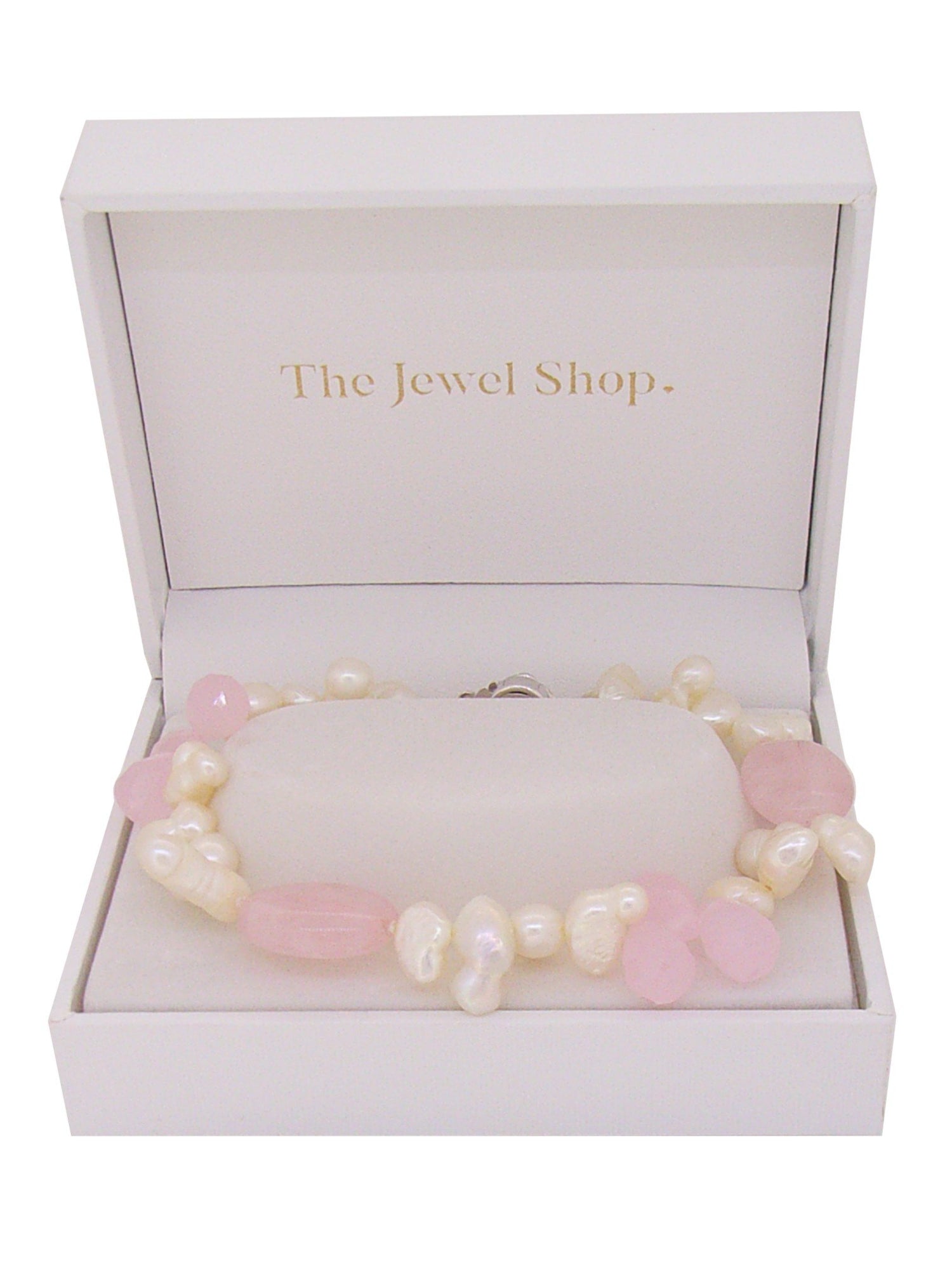 Freshwater Pearl and Rose Quartz Bracelet