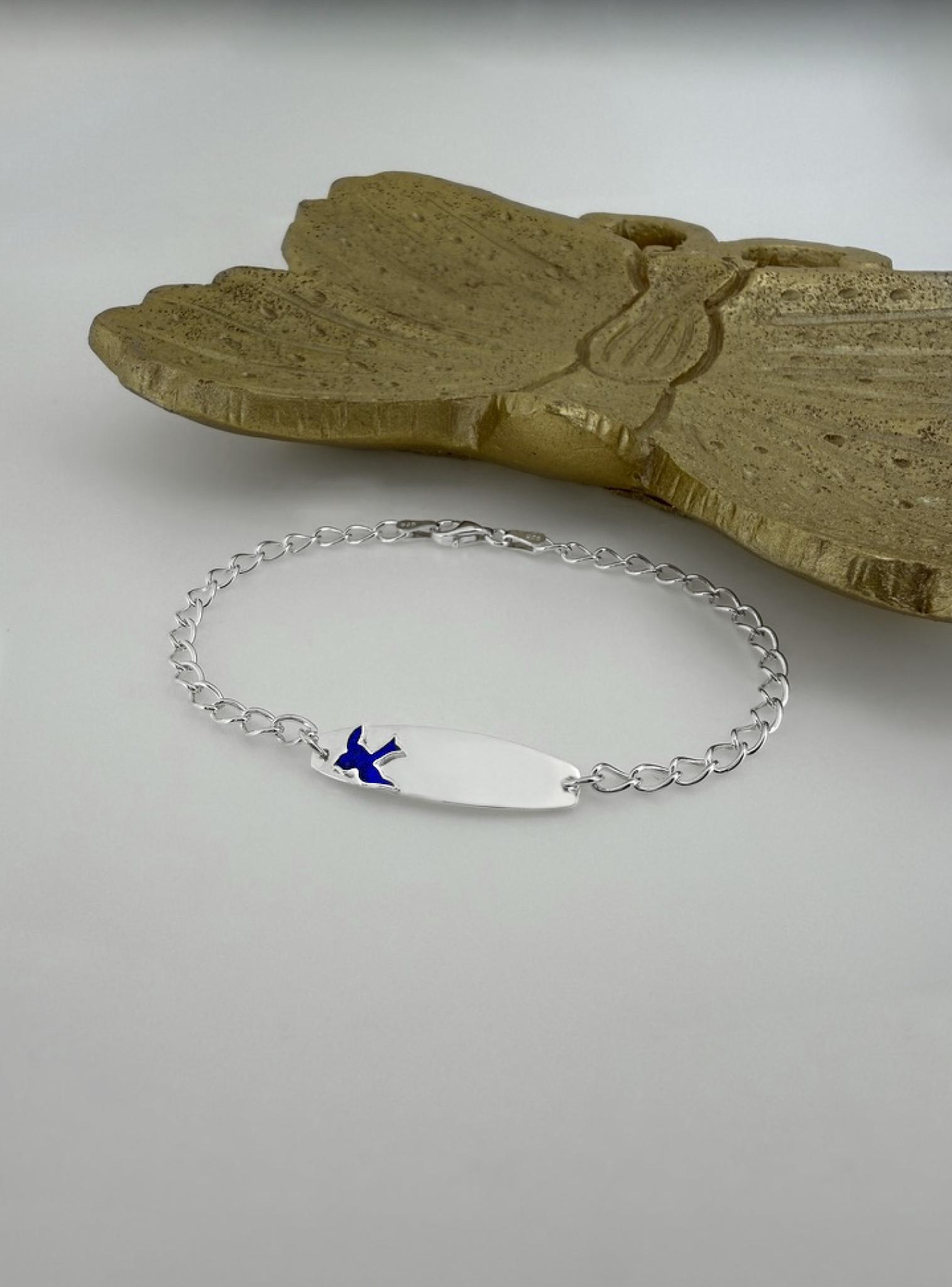 Bluebird Identity Figaro Bracelet in Sterling Silver
