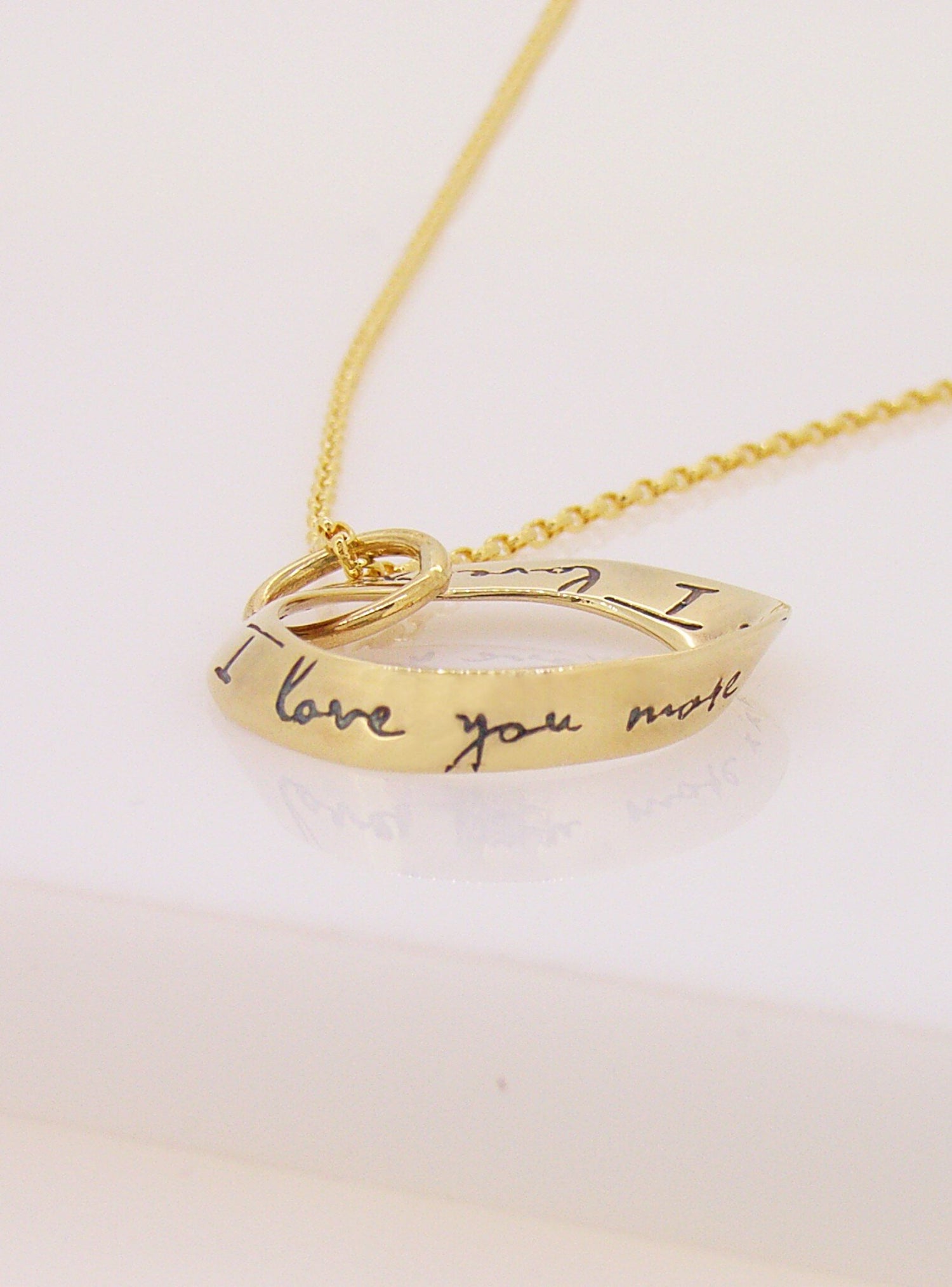 I Love You I Love You More Necklace in 9ct Gold