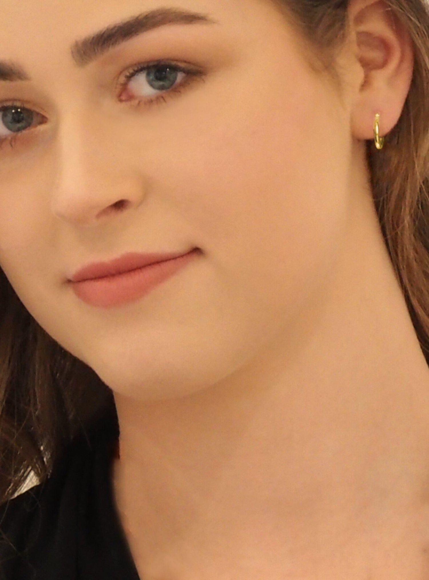 Small Gypsy Hoop Earrings in 9ct Gold