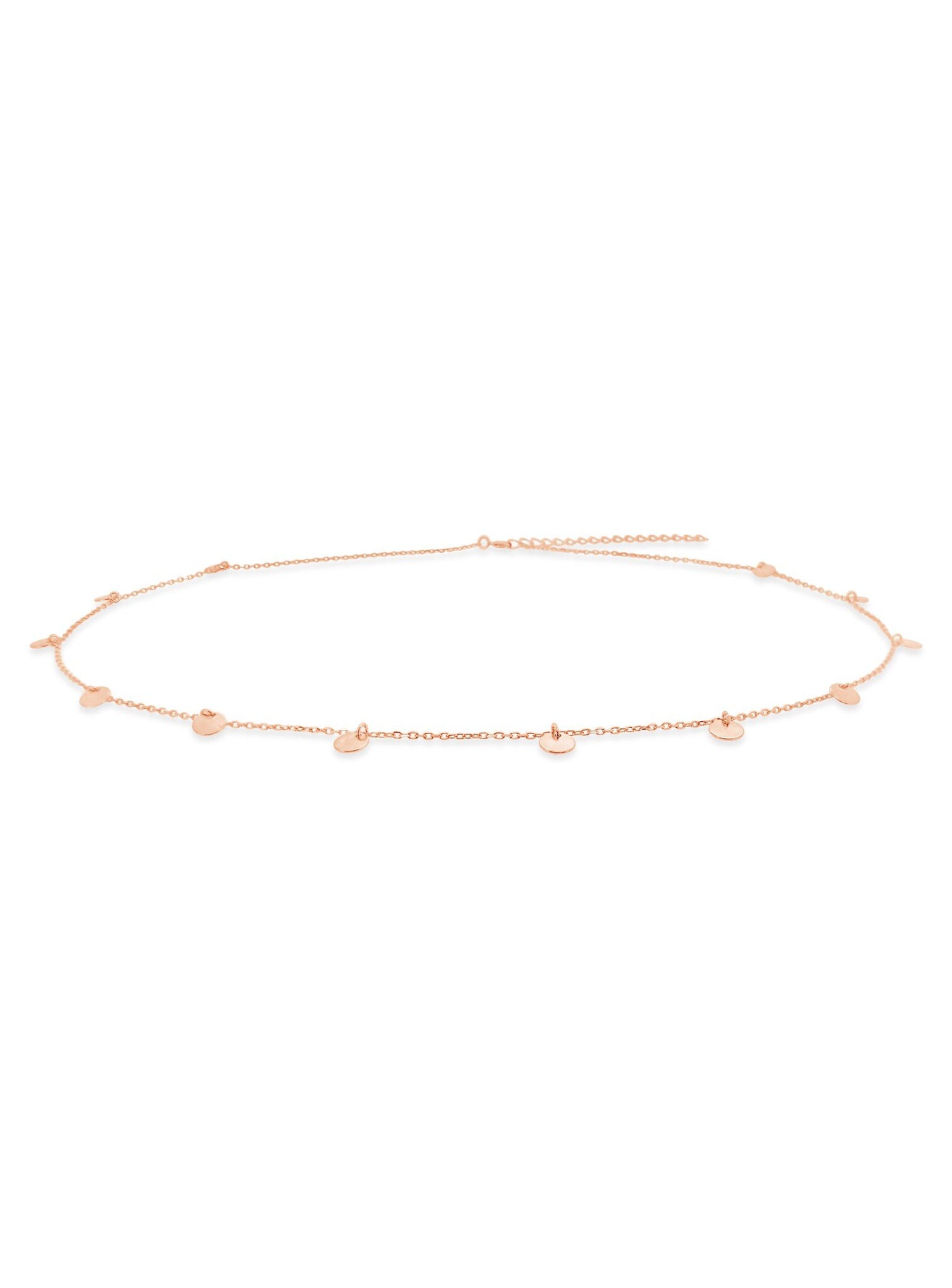 Dakota Mini Disc Coin Necklace in Rose Gold