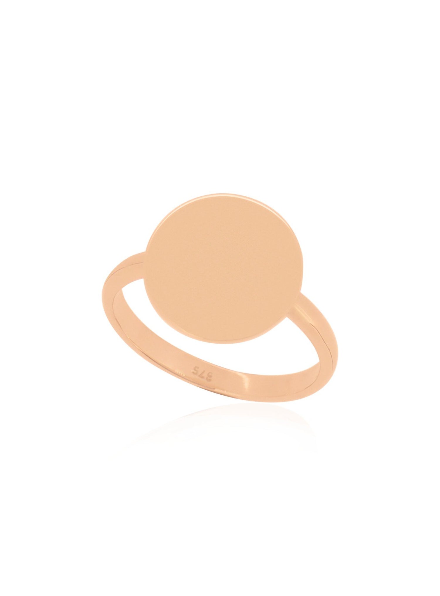 Aurelia Coin Disc Ring in 9ct Rose Gold