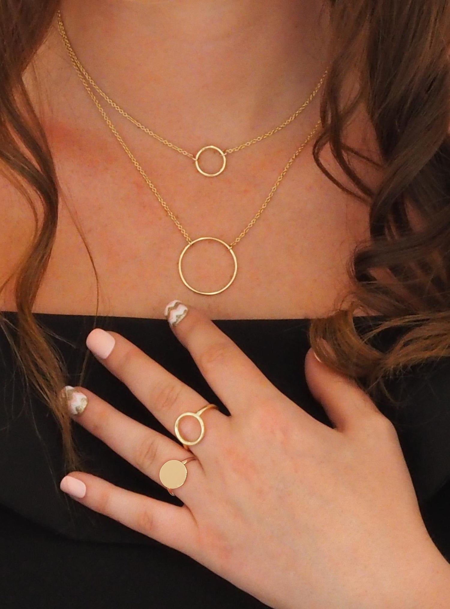 Aurelia Circle Disc Ring in 9ct Gold
