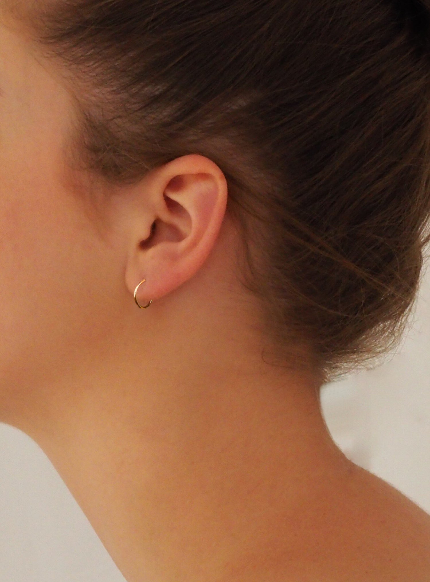 Small Gypsy Endless Hoop Earrings in 9ct Rose