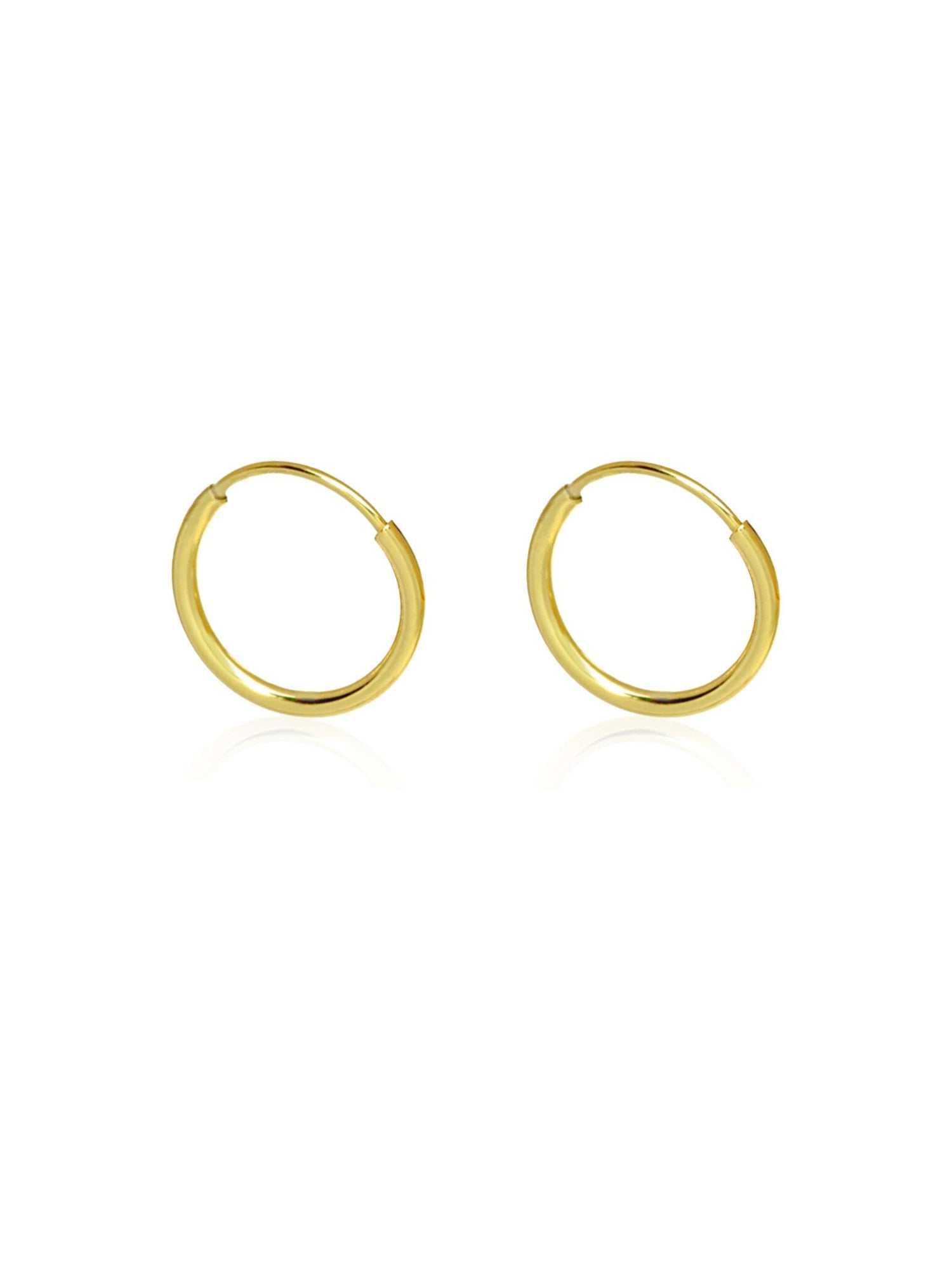 Small Gypsy Endless Hoop Earrings in 9ct Gold