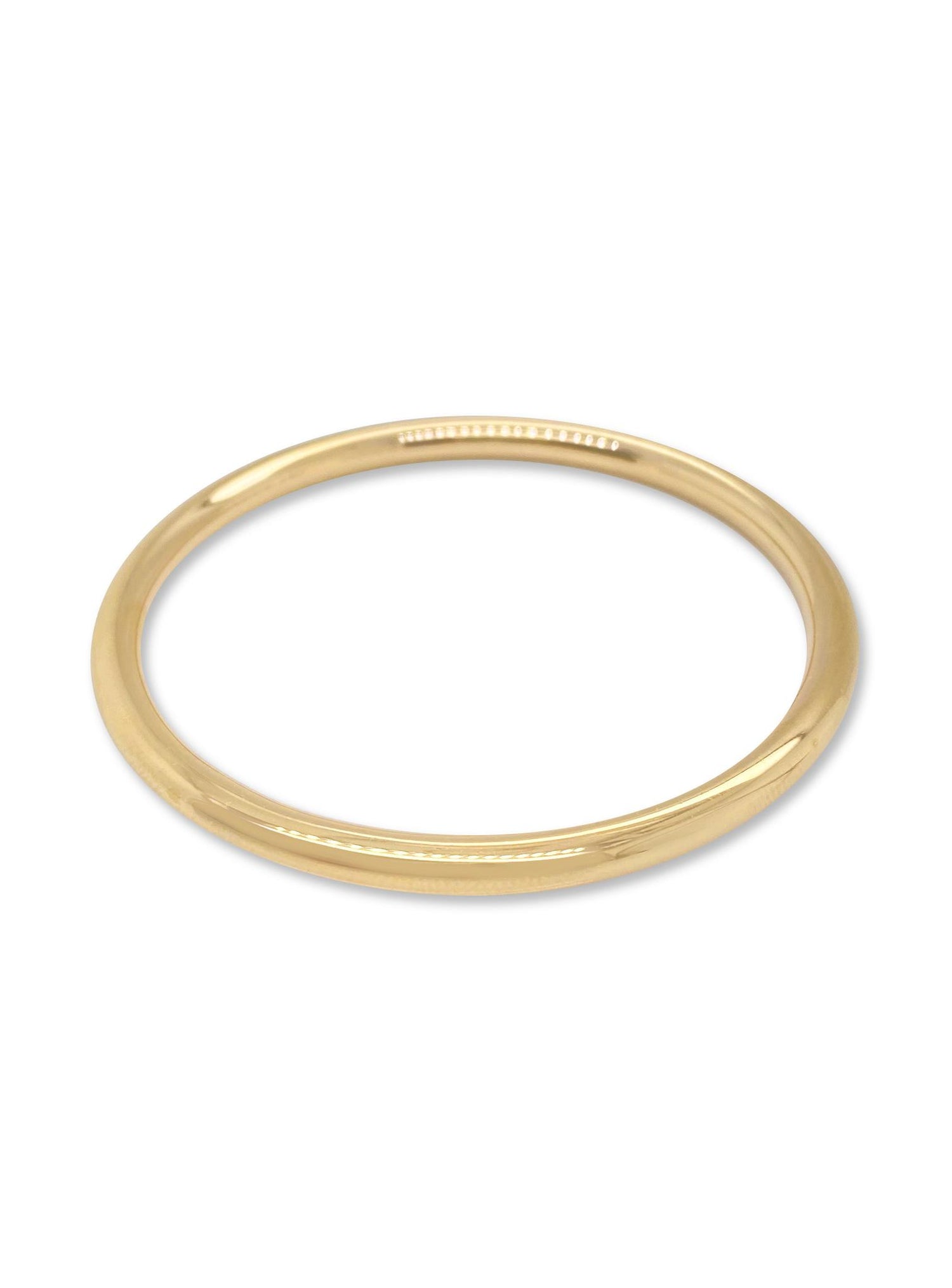 Traditional 4mm Golf Baby Bangle in Gold Plated