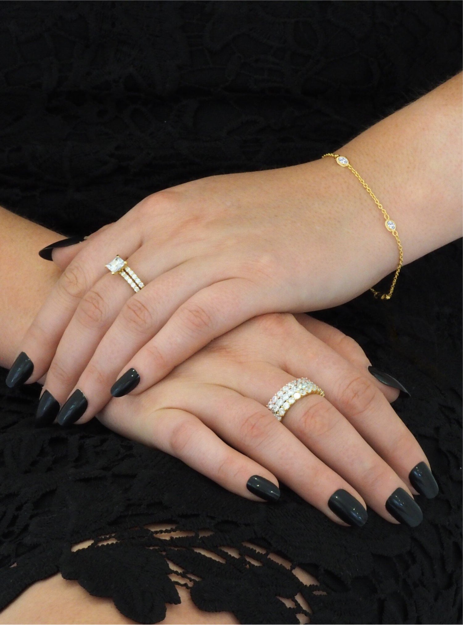 Aurelia Cz by the Yard Bracelet in 9ct Gold