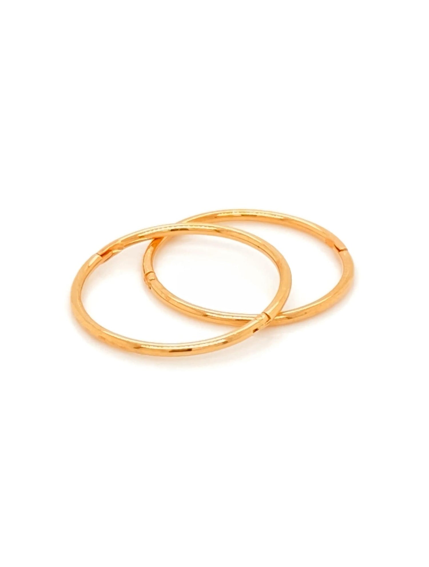 Jumbo Plain Hinged Sleeper Hoop Earrings in 9ct Rose Gold