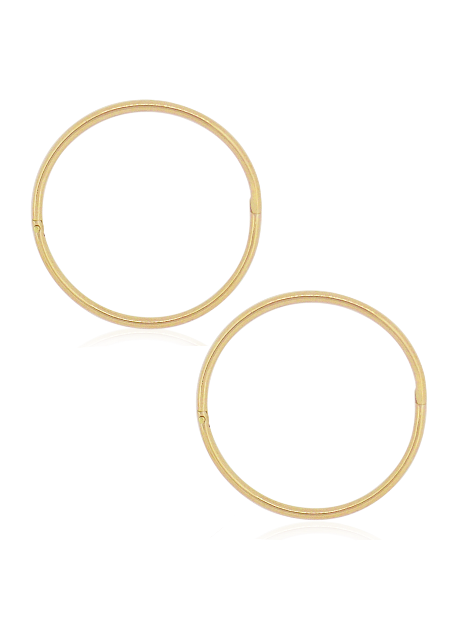 Jumbo Plain Sleeper Hoop Earrings in 22ct Gold