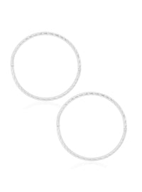Twist Jumbo Sleeper Hoop Earrings in Sterling Silver