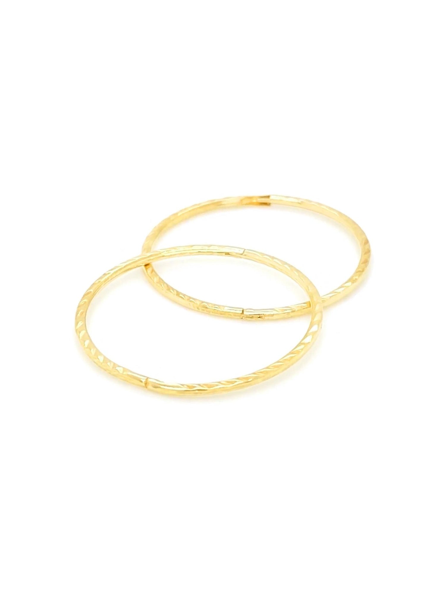 Twist Jumbo Sleeper Hoop Earrings in 22ct Gold