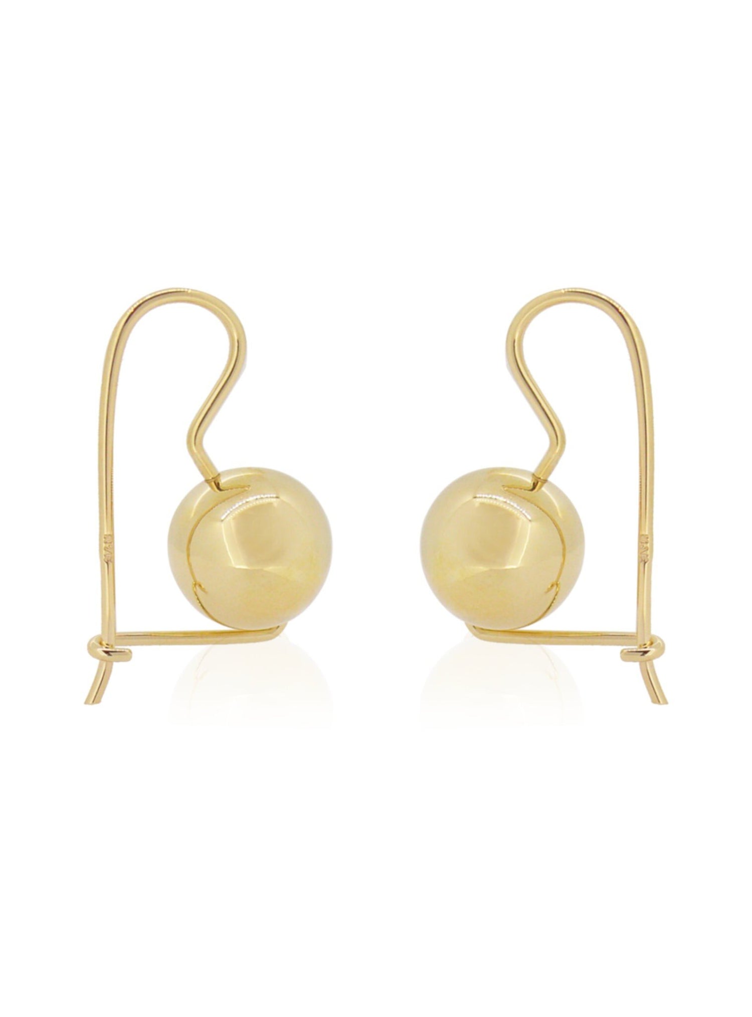 Euroball 12mm Ball Earrings in 9ct Gold