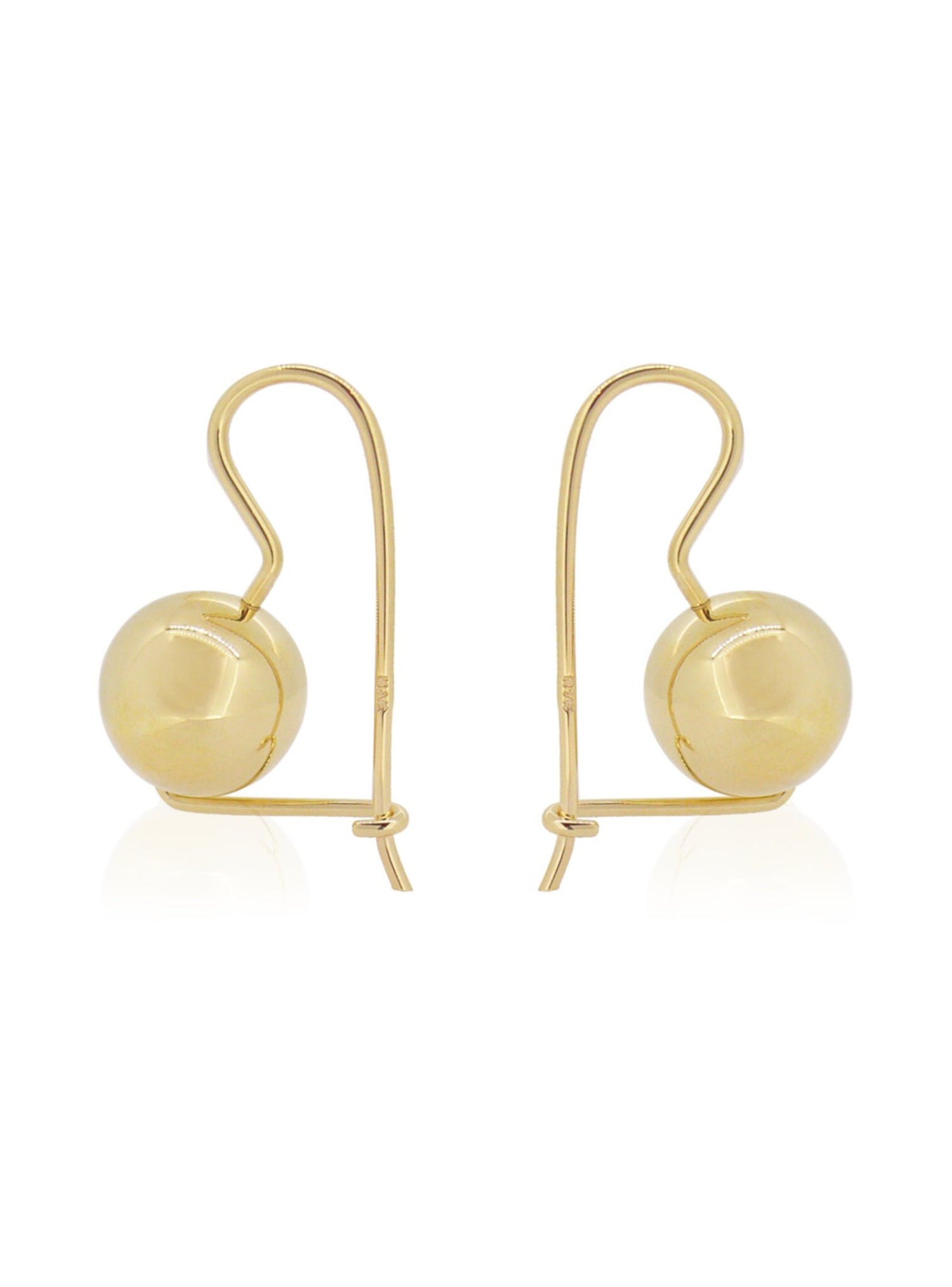 Euroball 12mm Ball Earrings in 9ct Gold