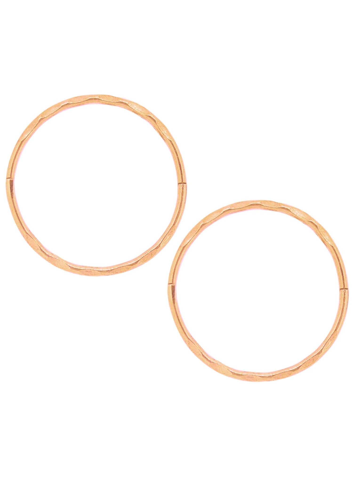 Hinged Facet Jumbo Sleeper Hoop Earrings in 9ct Rose Gold