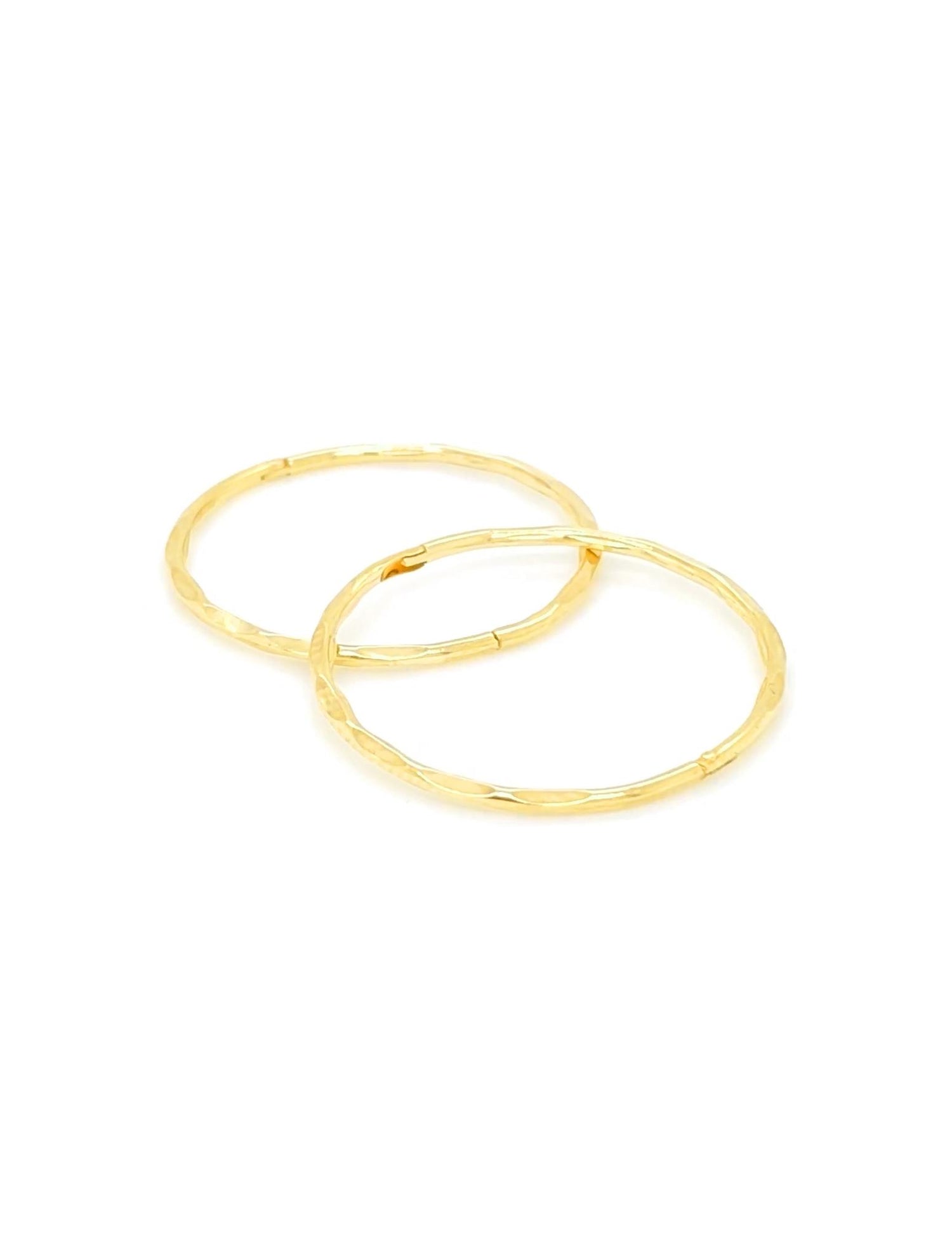 Hinged Facet Jumbo Sleeper Hoop Earrings in 9ct Gold