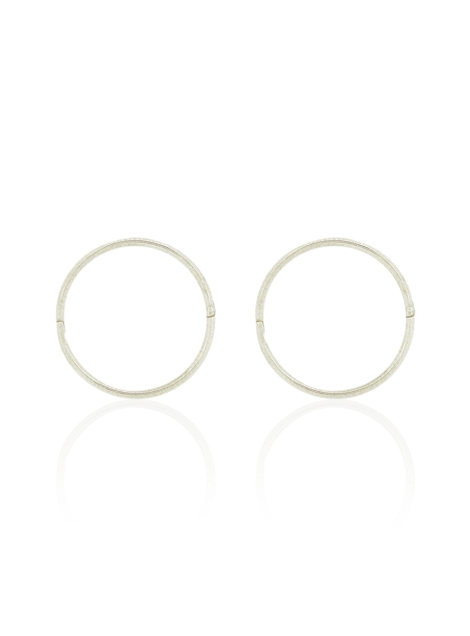 X-Large Plain Hinged Sleeper Hoop Earrings in Sterling Silver